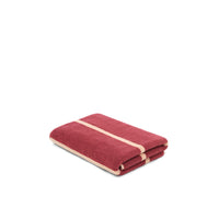LOOP HOME bath sheet - ruby/almond blush - pinstripe