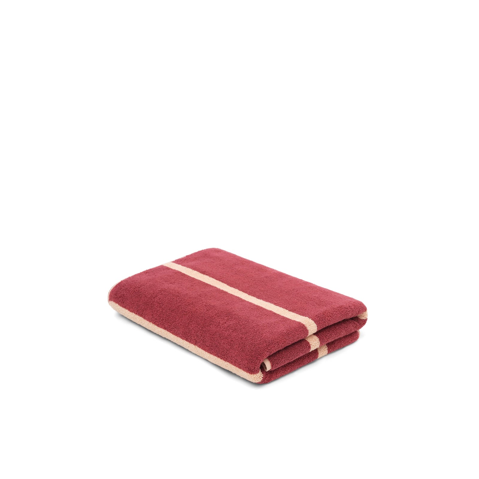 LOOP HOME bath sheet - ruby/almond blush - pinstripe