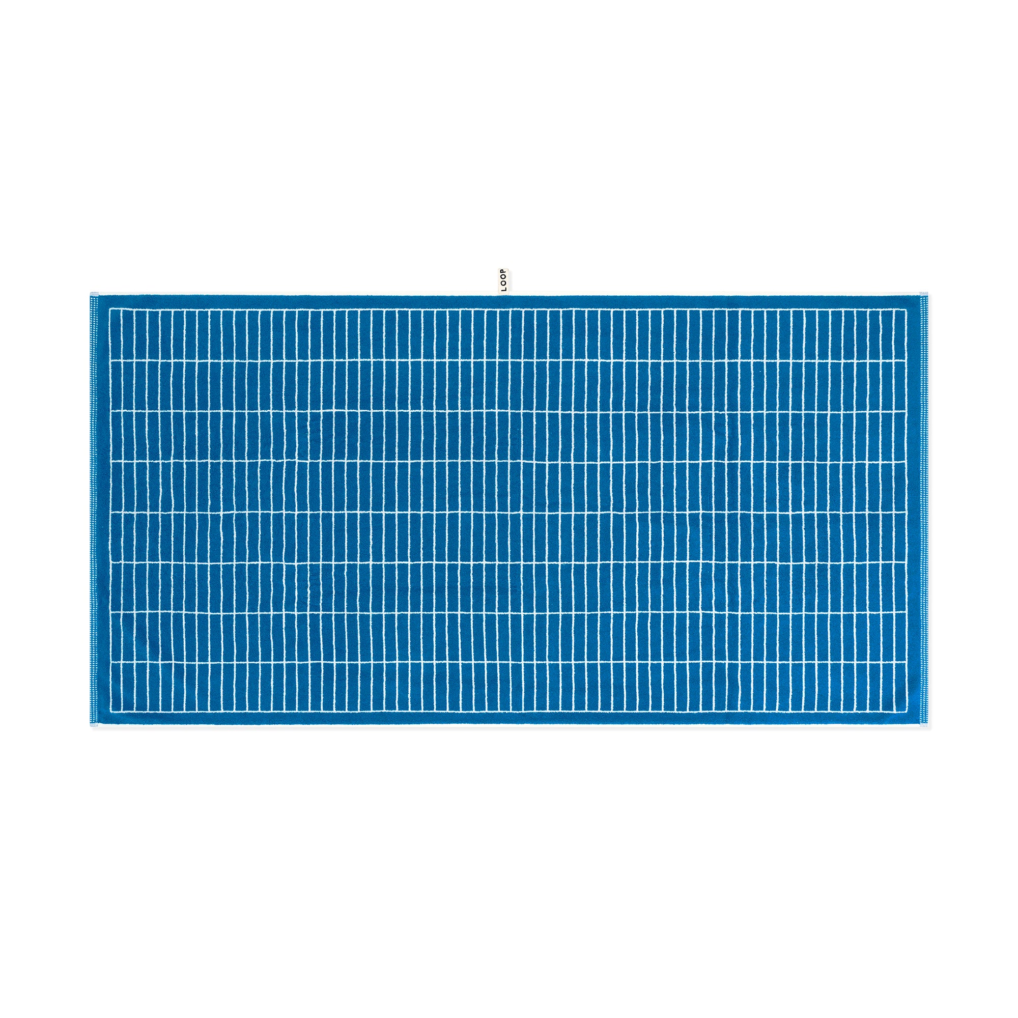 Bath Sheet - Cobalt/Ivory - Tile