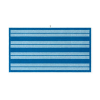 LOOP HOME bath sheet - cobalt/ivory - dual dash — view 2