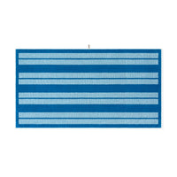 LOOP HOME bath sheet - cobalt/ivory - dual dash — view 2