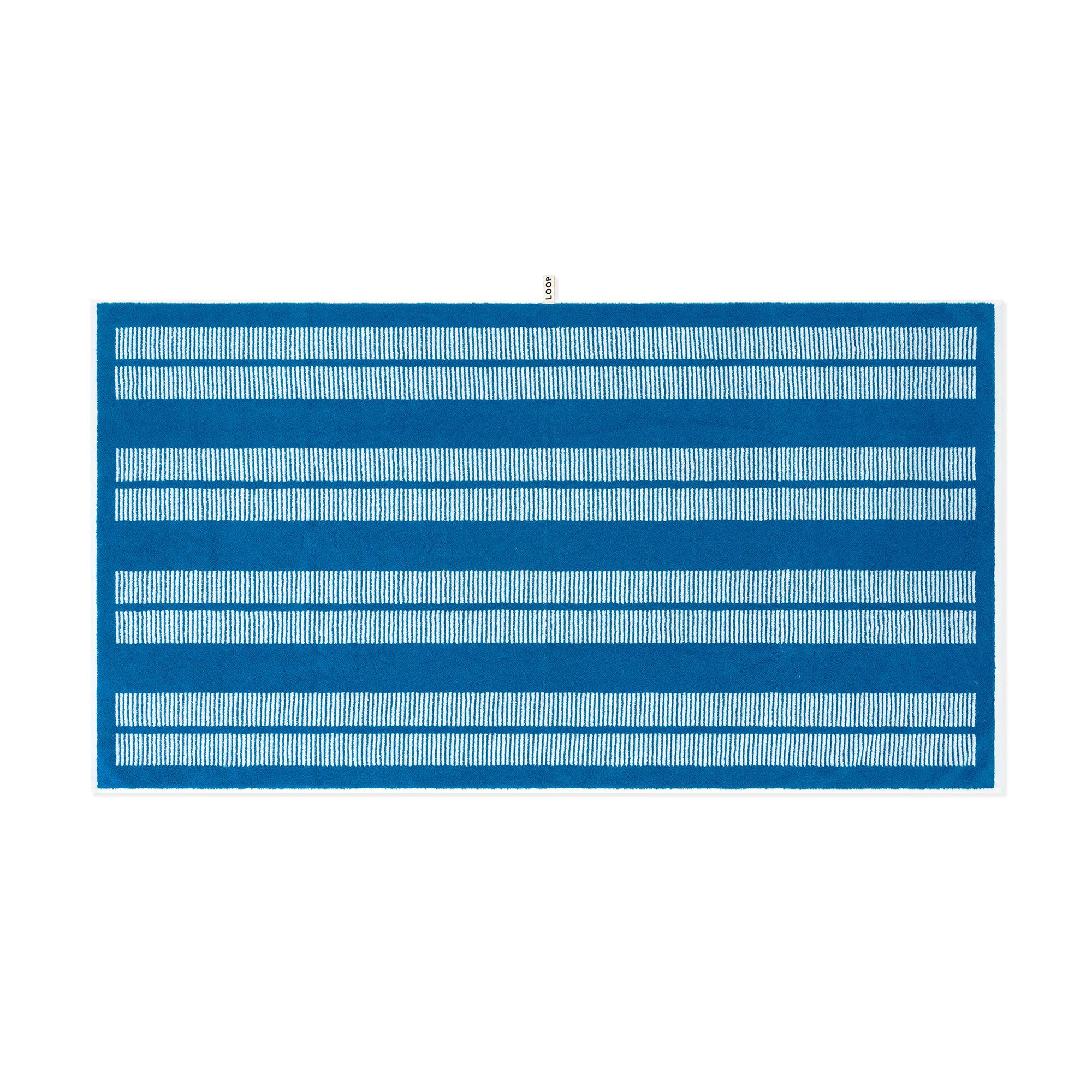 Cobalt/Ivory Dual Dash Bath Sheet — view 2