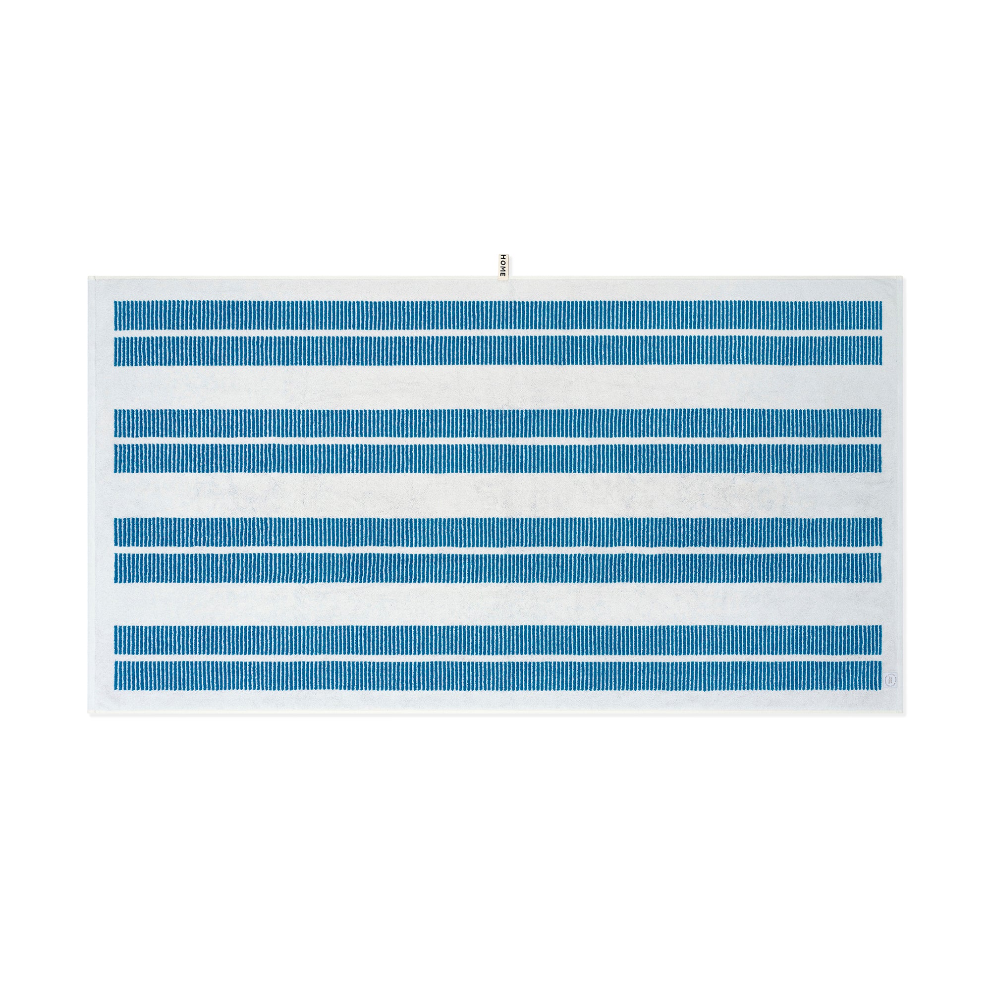LOOP HOME bath sheet - cobalt/ivory - dual dash — view 3