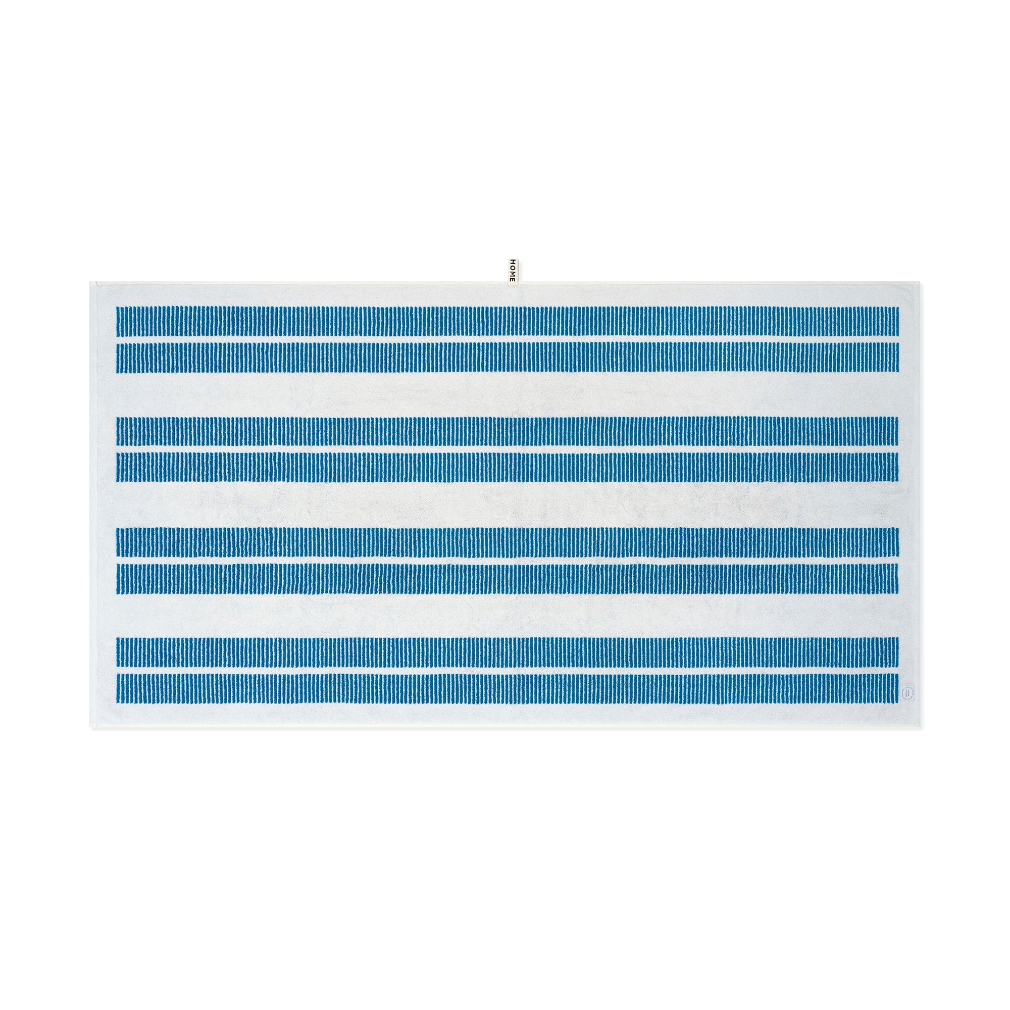 LOOP HOME bath sheet - cobalt/ivory - dual dash — view 3