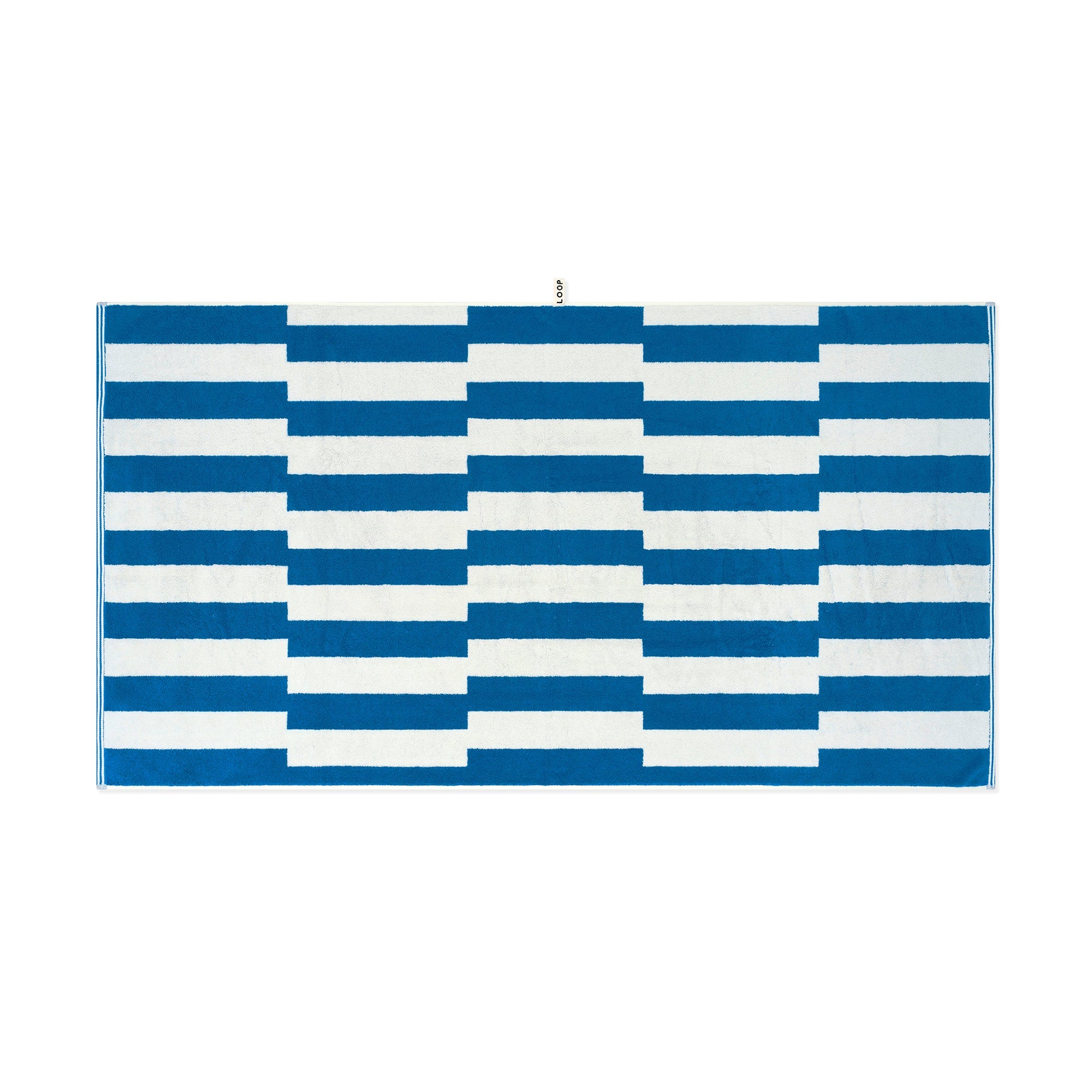Cobalt/Ivory Shift Bath Sheet — view 2