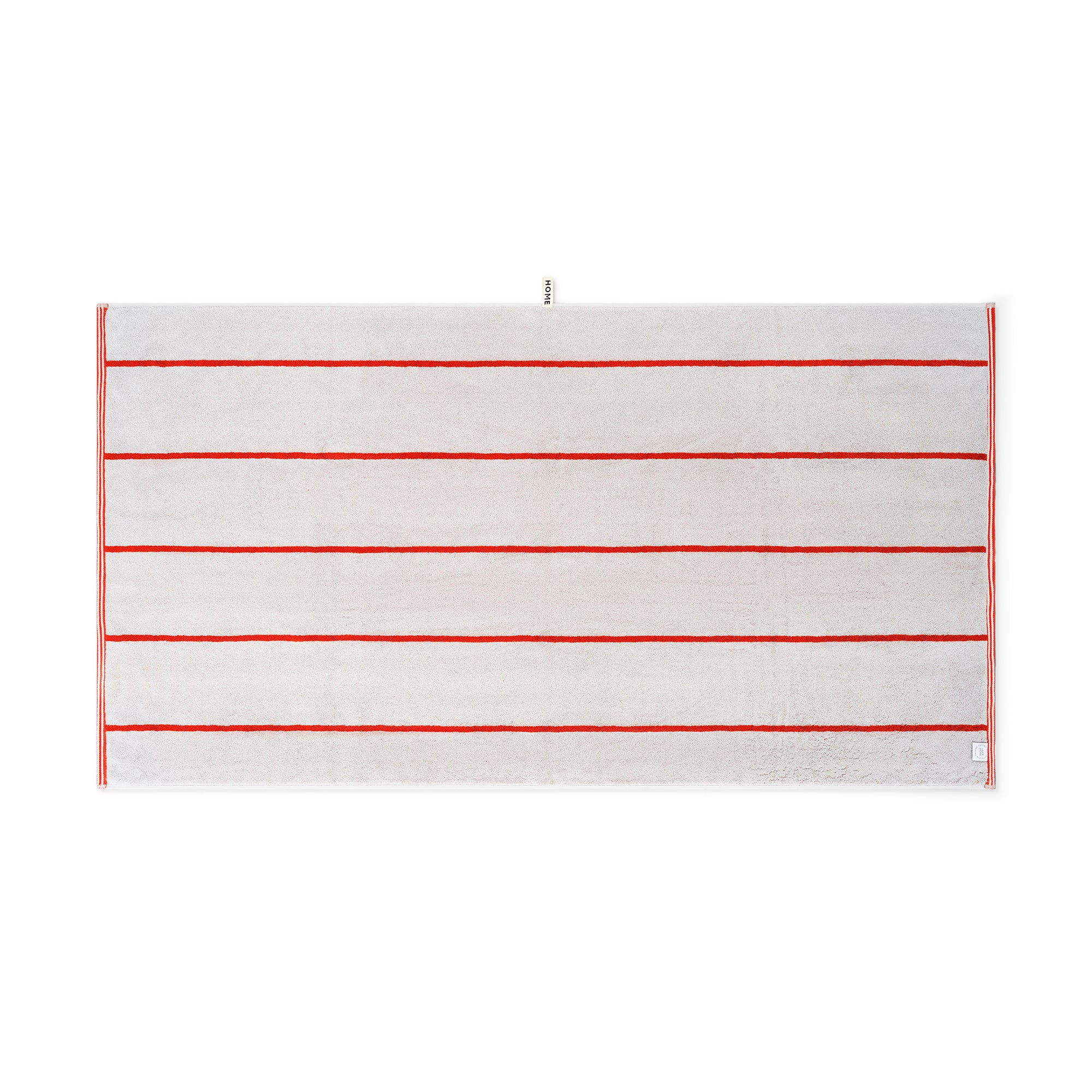 LOOP HOME bath sheet - terracotta/stone - pinstripe — view 3