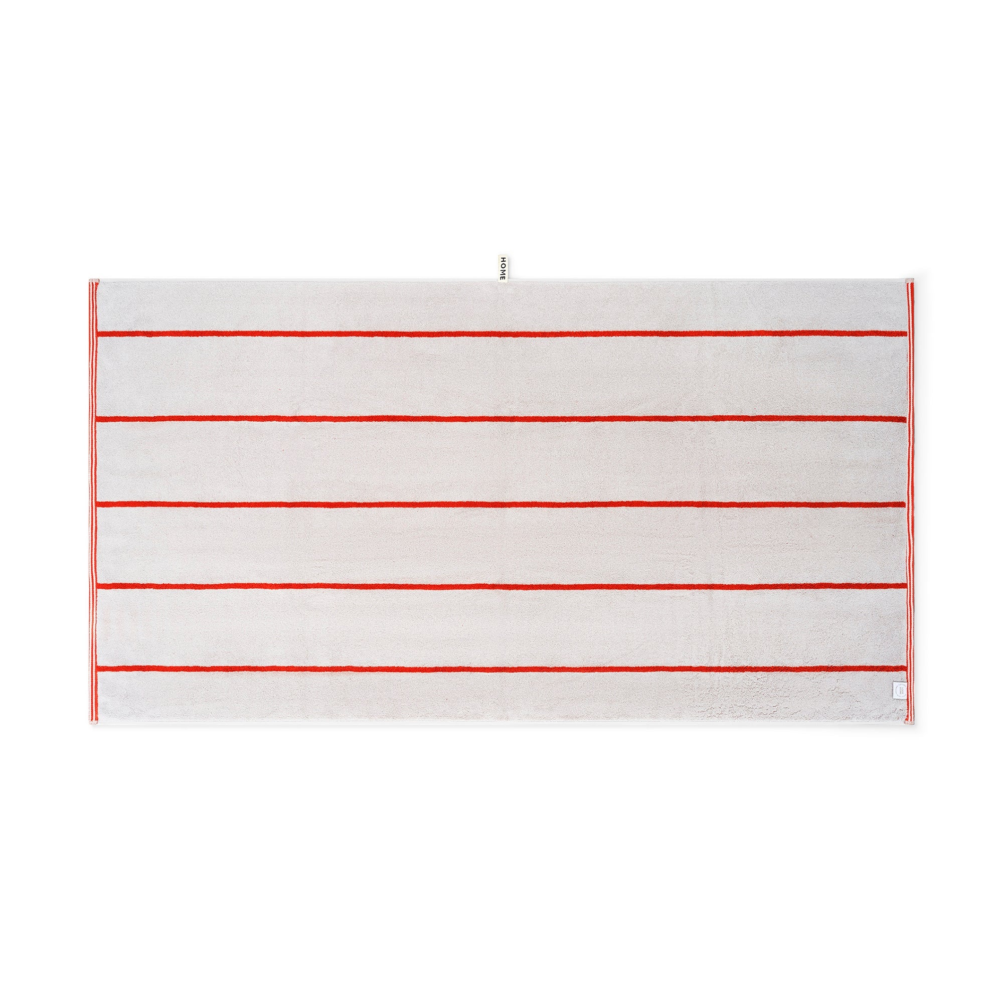 LOOP HOME bath sheet - terracotta/stone - pinstripe — view 3