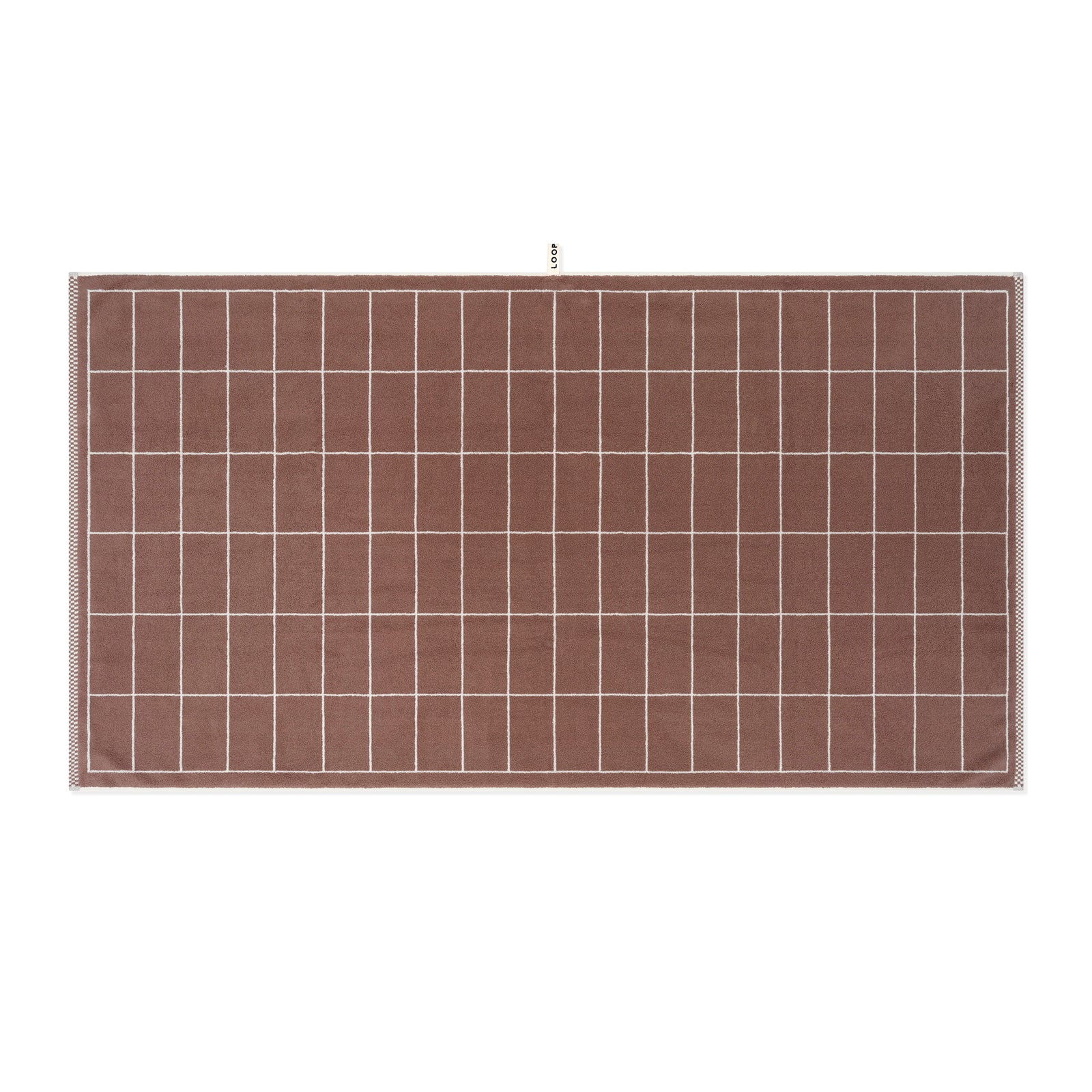 LOOP HOME bath sheet - coffee/ivory - tile — view 3