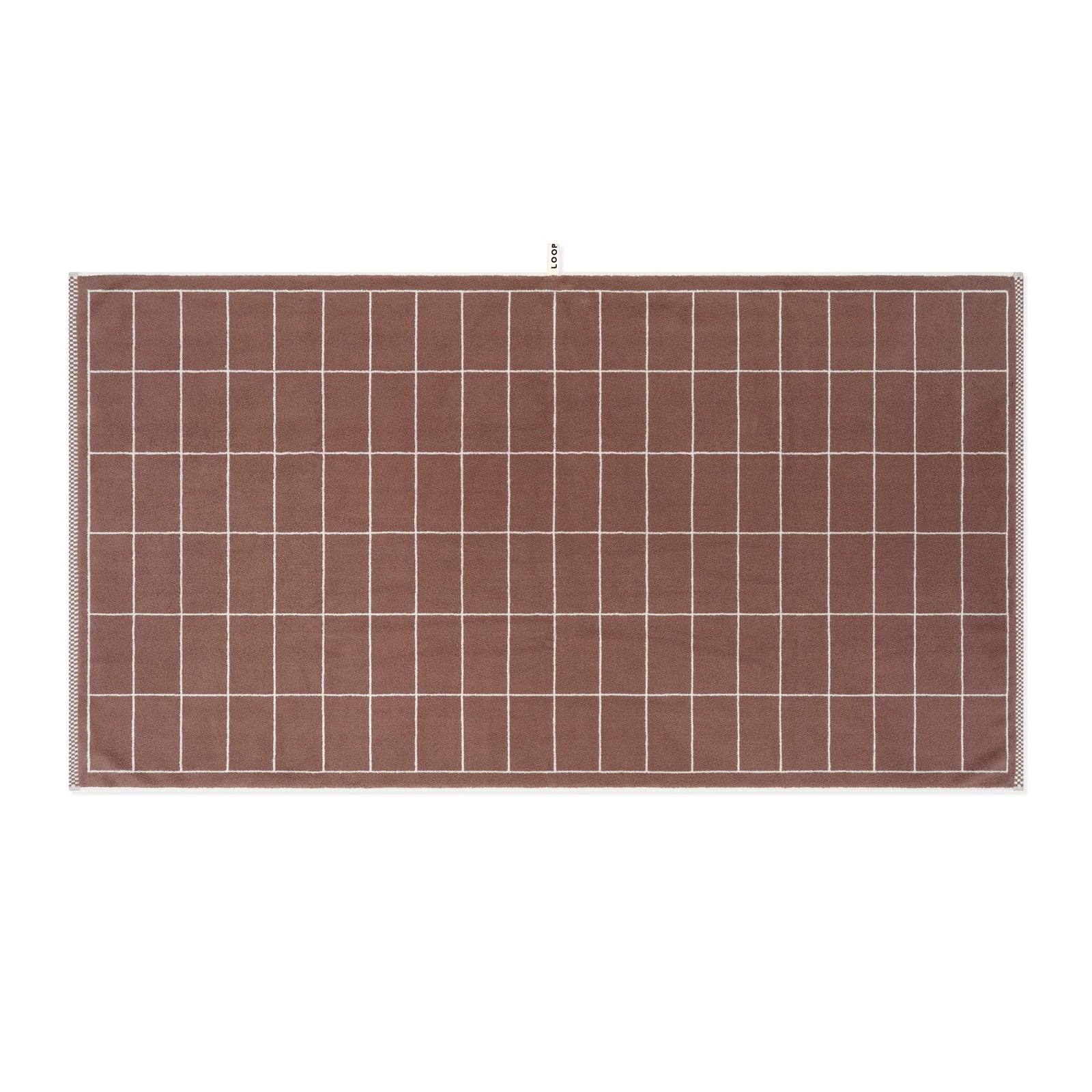 LOOP HOME bath sheet - coffee/ivory - tile — view 2