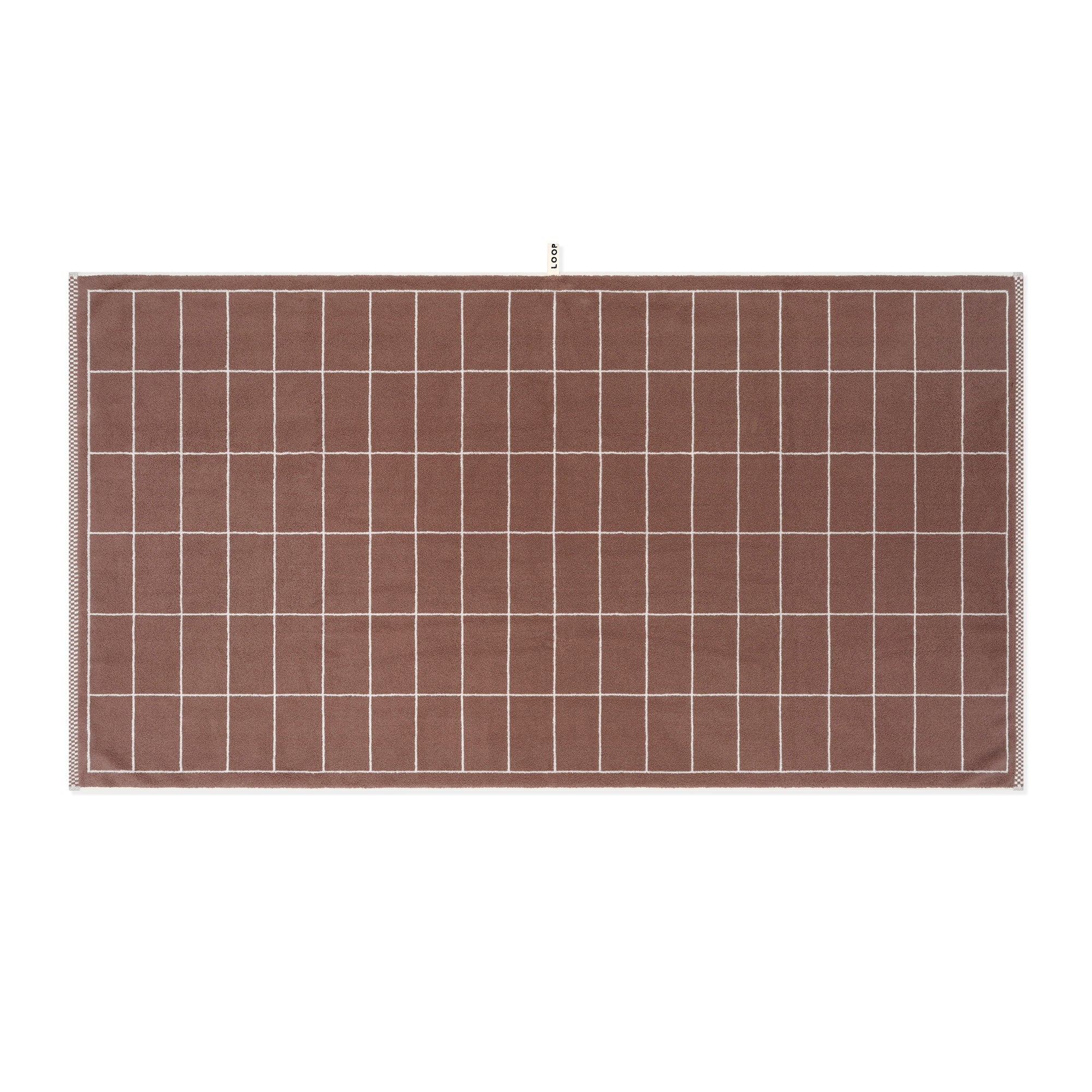LOOP HOME bath sheet - coffee/ivory - tile — view 2