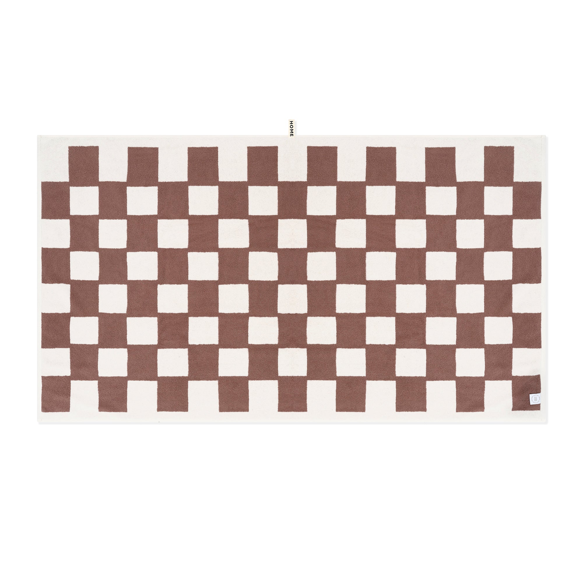 LOOP HOME bath sheet - coffee/ivory - brick — view 3