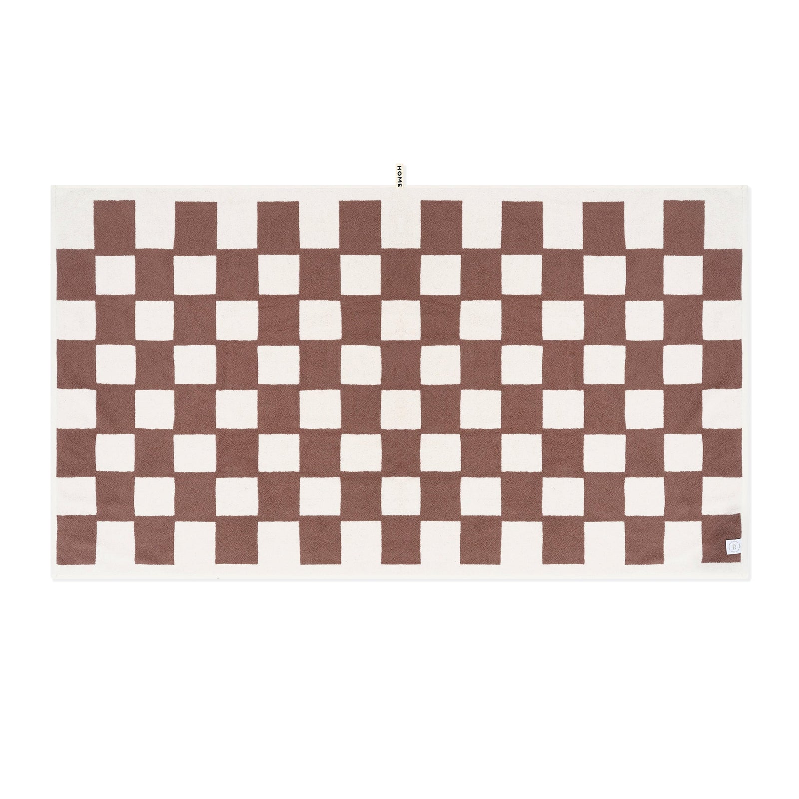 LOOP HOME bath sheet - coffee/ivory - brick — view 3