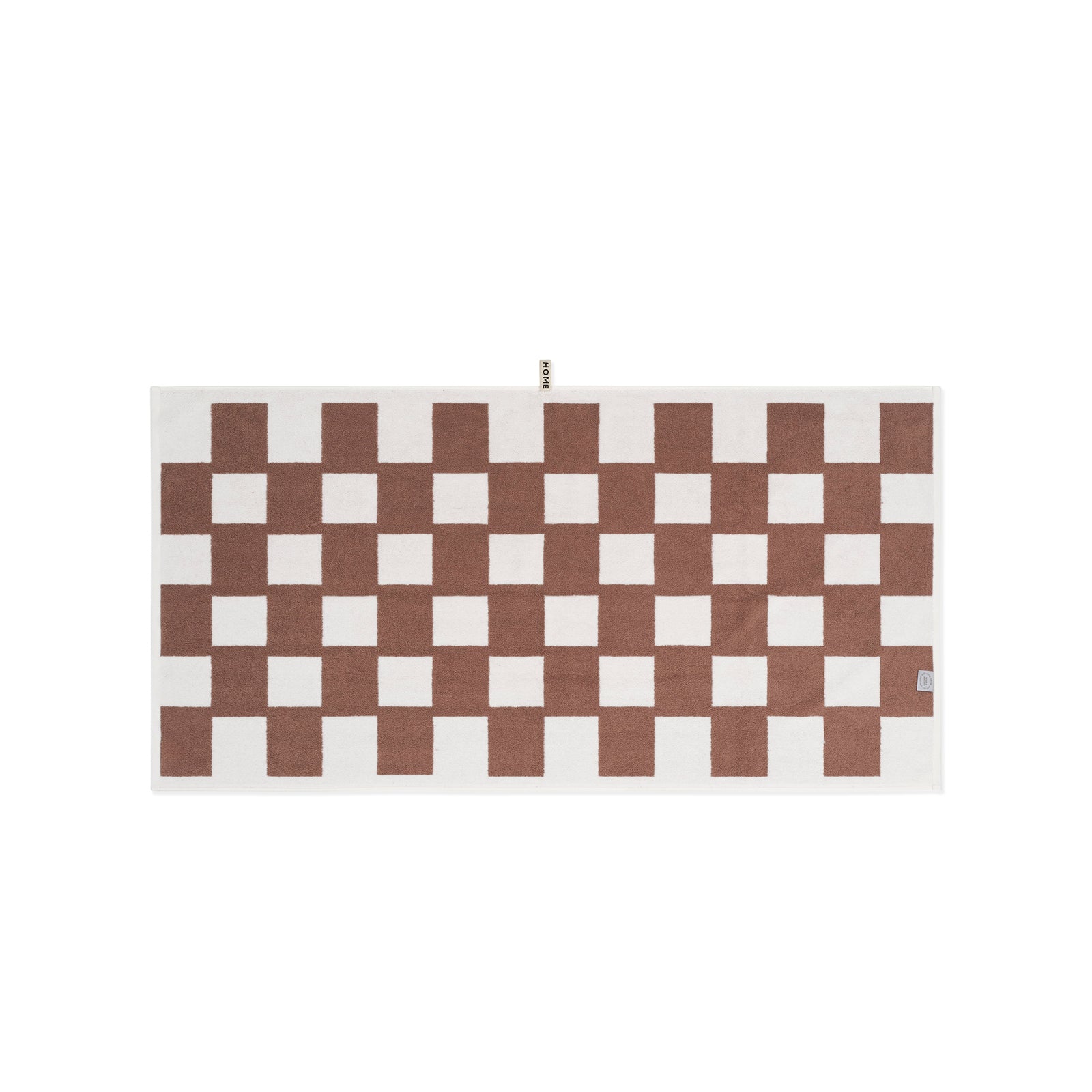 LOOP HOME bath towel - coffee/ivory - brick — view 3
