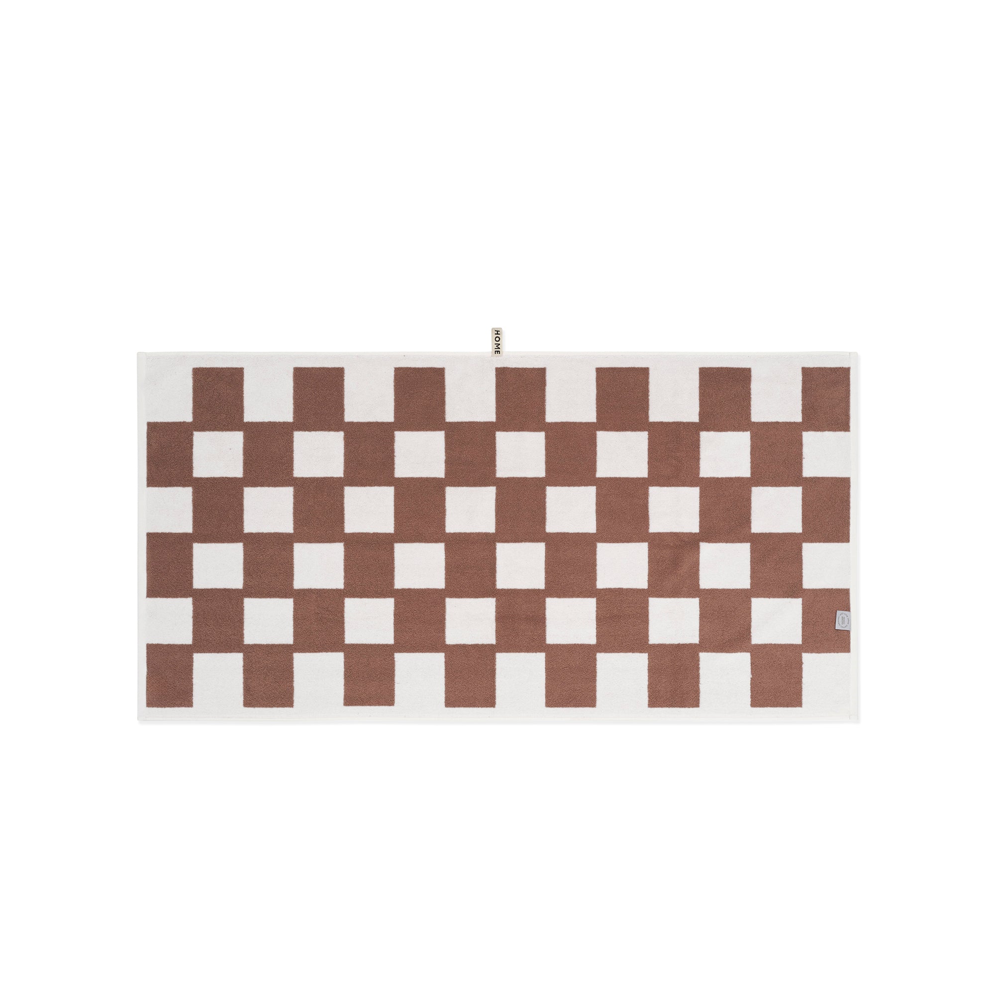 LOOP HOME bath towel - coffee/ivory - brick — view 3
