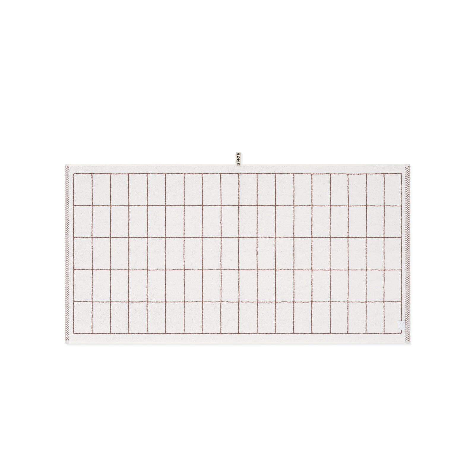 LOOP HOME bath towel - coffee/ivory - tile — view 3