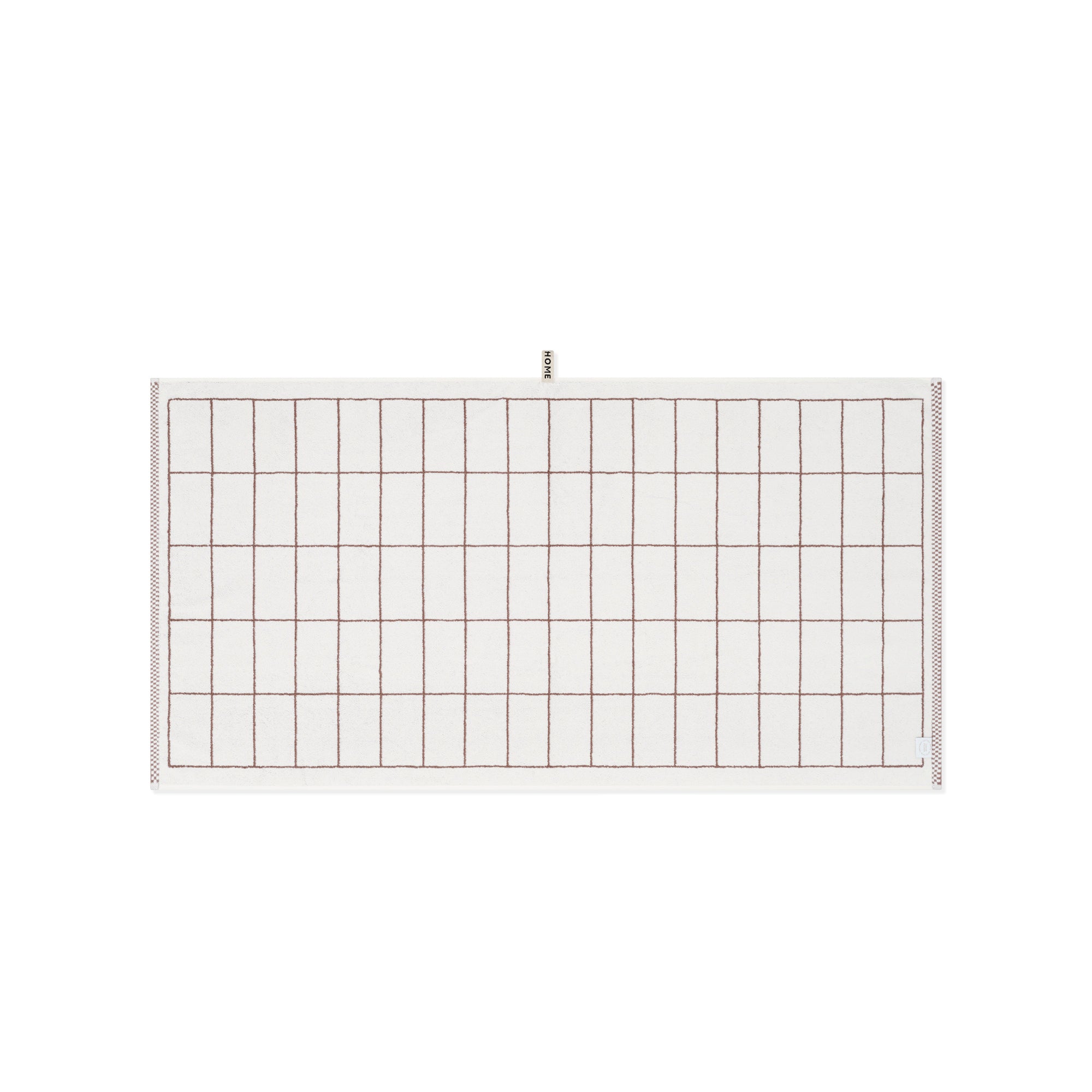 LOOP HOME bath towel - coffee/ivory - tile — view 3