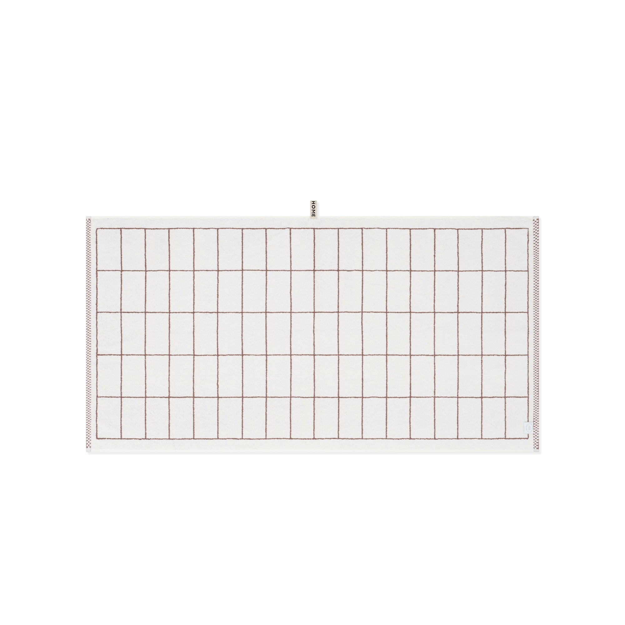 LOOP HOME bath towel - coffee/ivory - tile — view 3