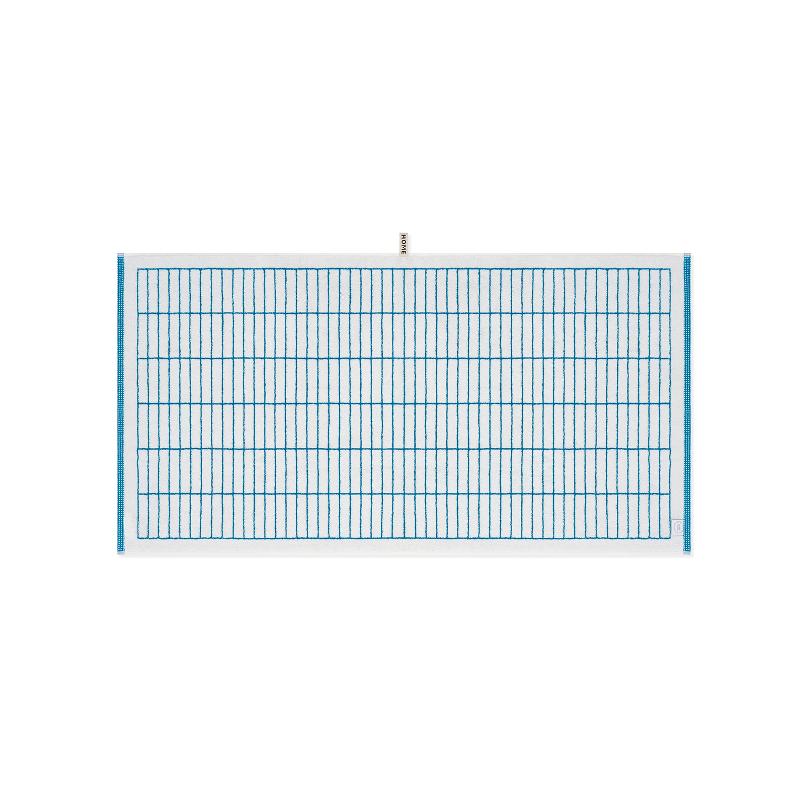 LOOP HOME bath towel - cobalt/ivory - tile — view 2