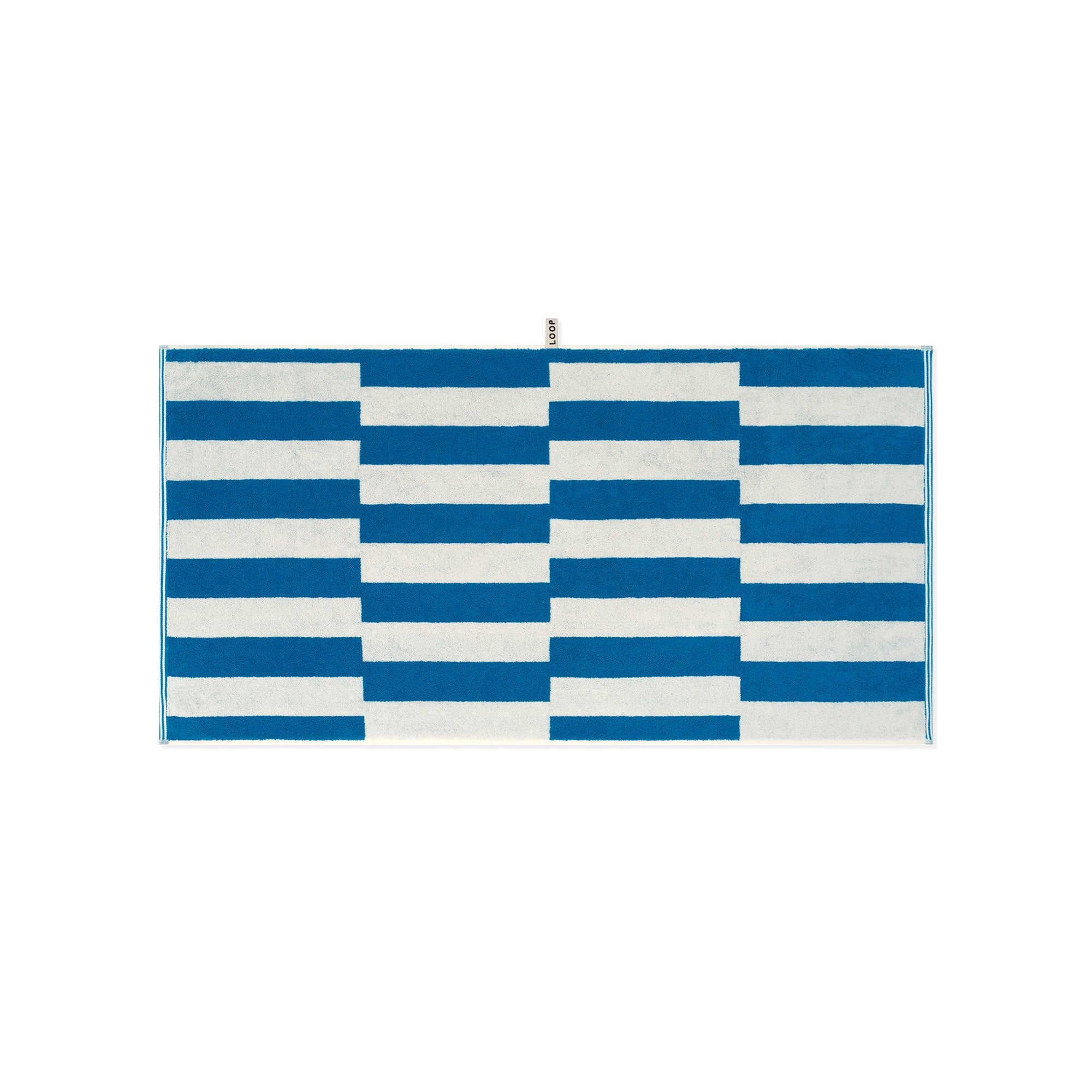 LOOP HOME bath towel - cobalt/ivory - shift — view 2