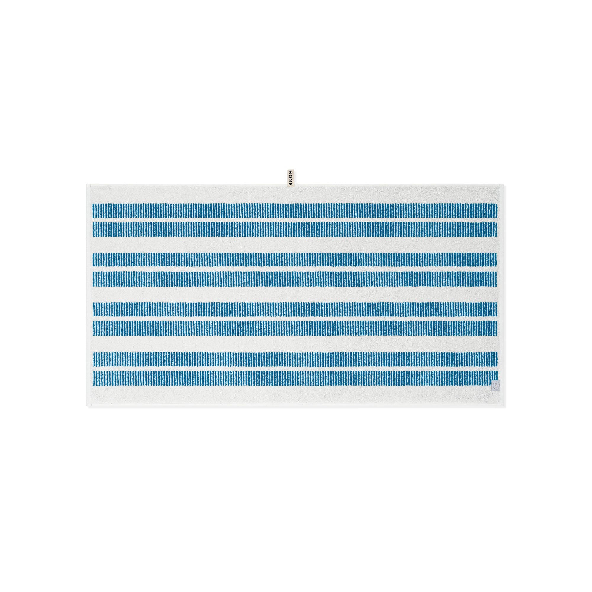 LOOP HOME bath towel - cobalt/ivory - dual dash — view 3