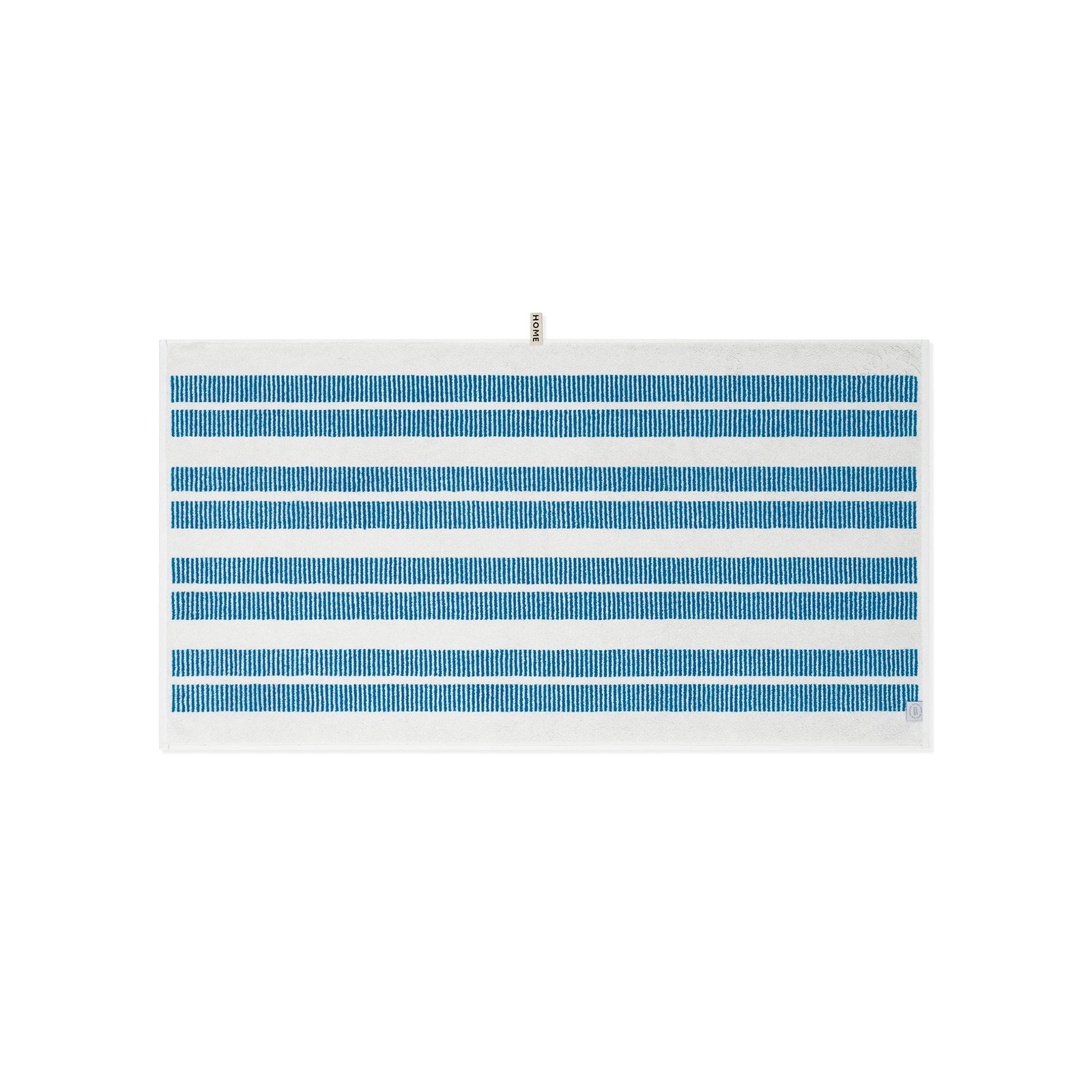 LOOP HOME bath towel - cobalt/ivory - dual dash — view 3