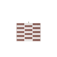 LOOP HOME cobalt and ivory bath mat with tile pattern