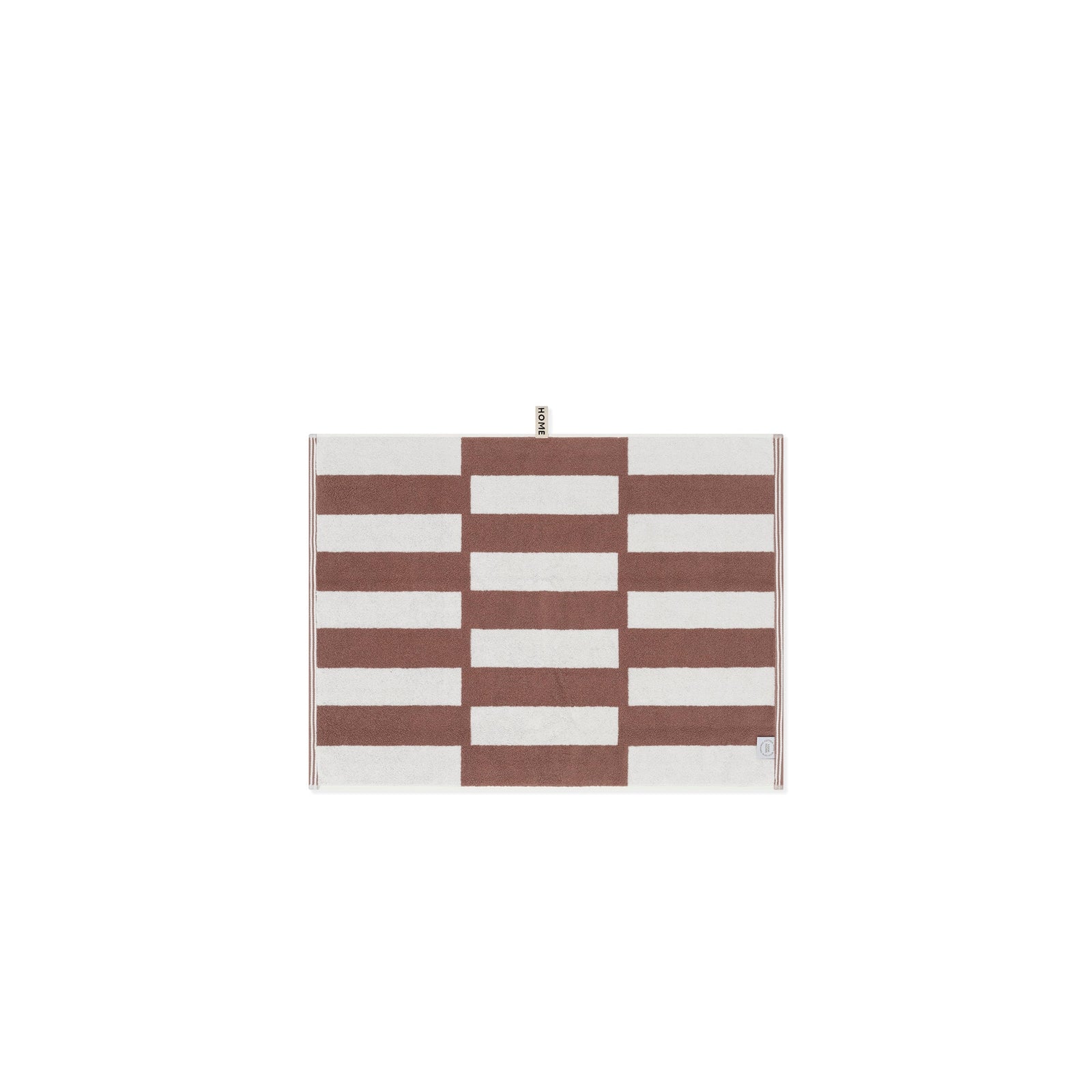 LOOP HOME bath mat - coffee/ivory - stack — view 3