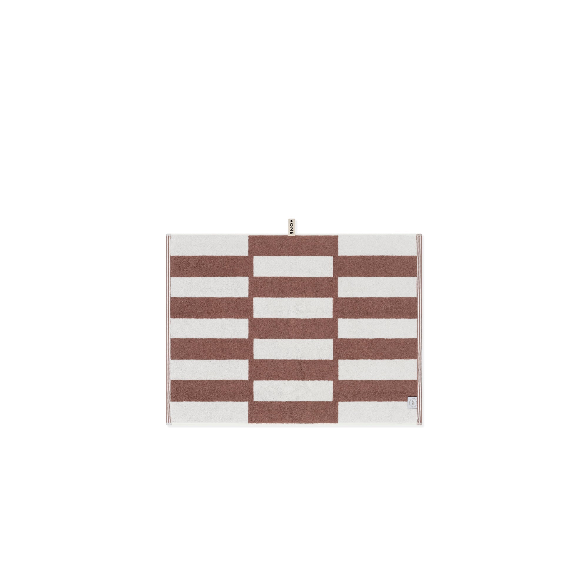 LOOP HOME bath mat - coffee/ivory - stack — view 2