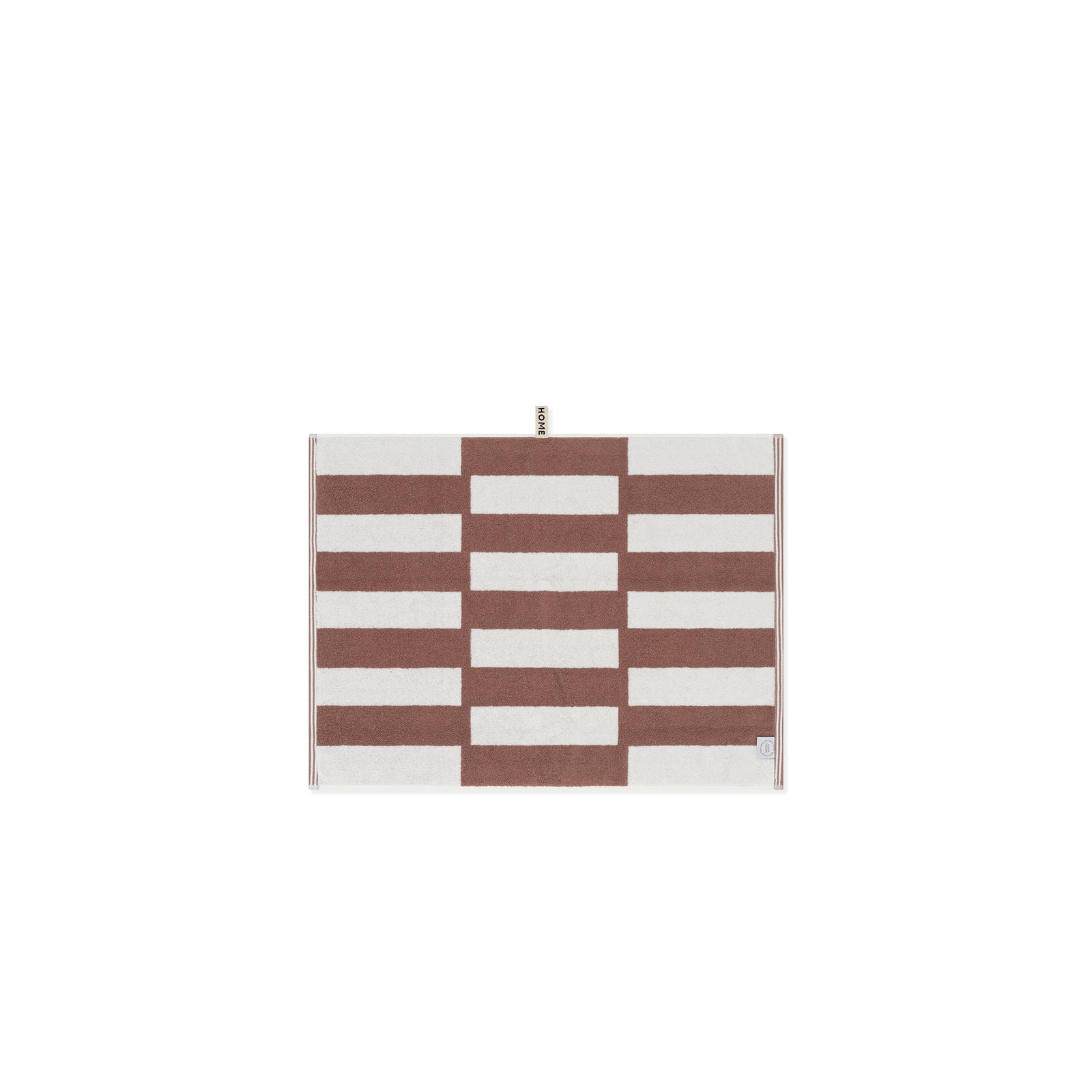LOOP HOME bath mat - coffee/ivory - stack — view 2