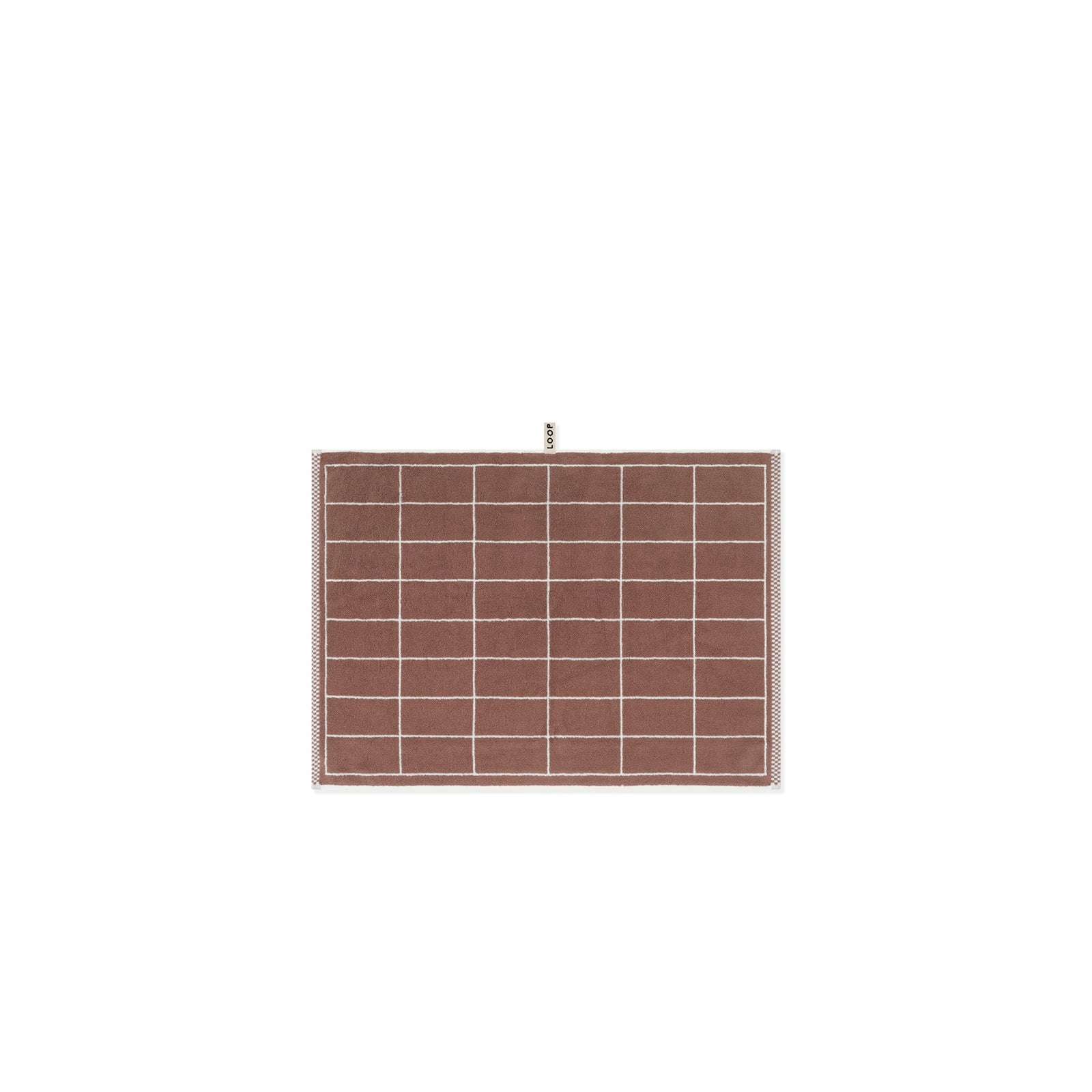 LOOP HOME bath mat - coffee/ivory - tile — view 2