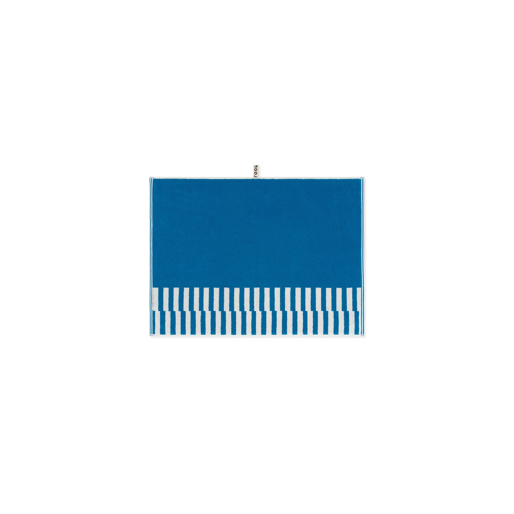 LOOP HOME cobalt and ivory bath mat — alternate view