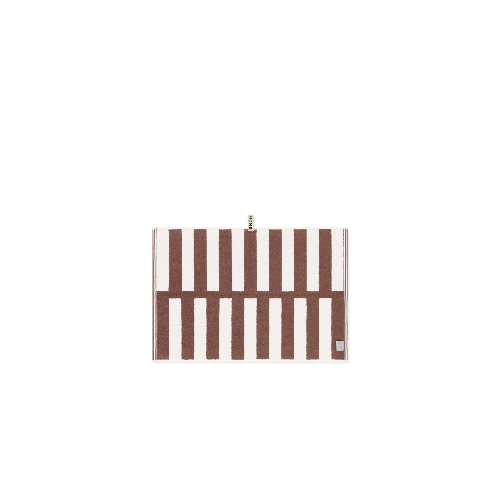 LOOP HOME hand towel - coffee/ivory - stack — view 4