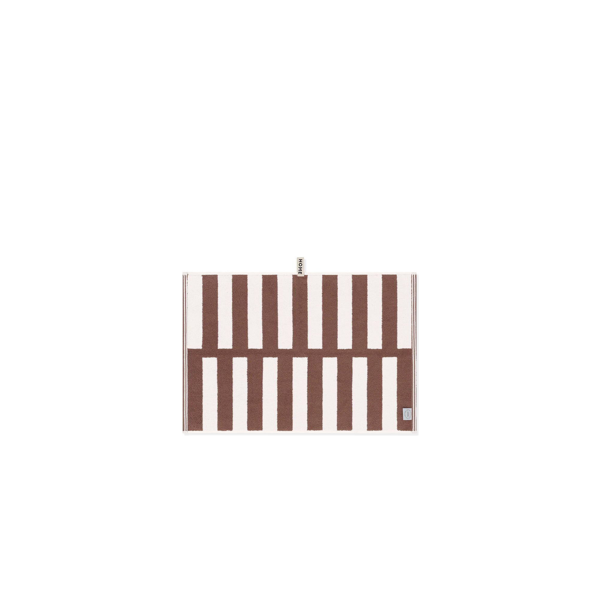 LOOP HOME hand towel - coffee/ivory - stack — view 4