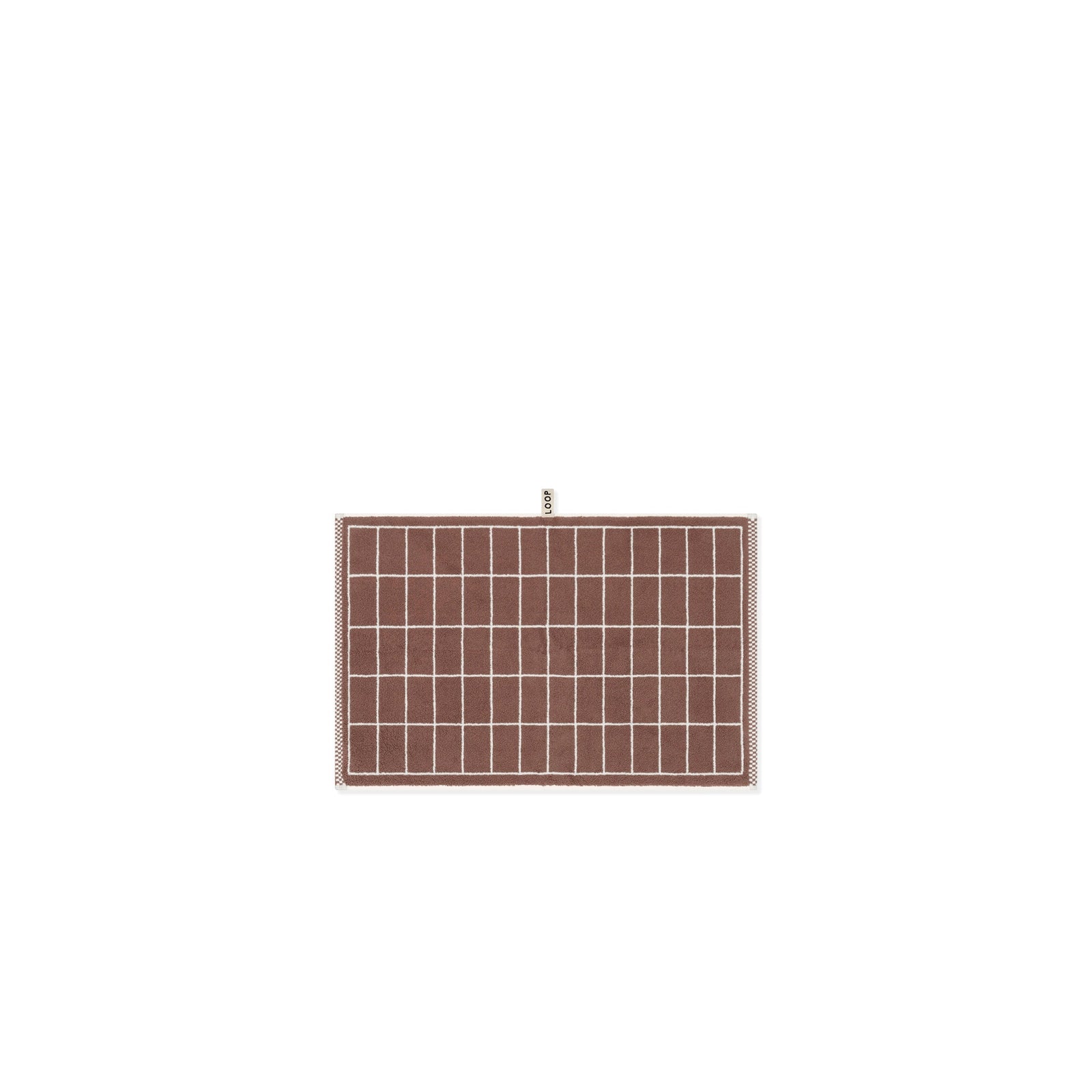 LOOP HOME hand towel - coffee/ivory - tile — view 3