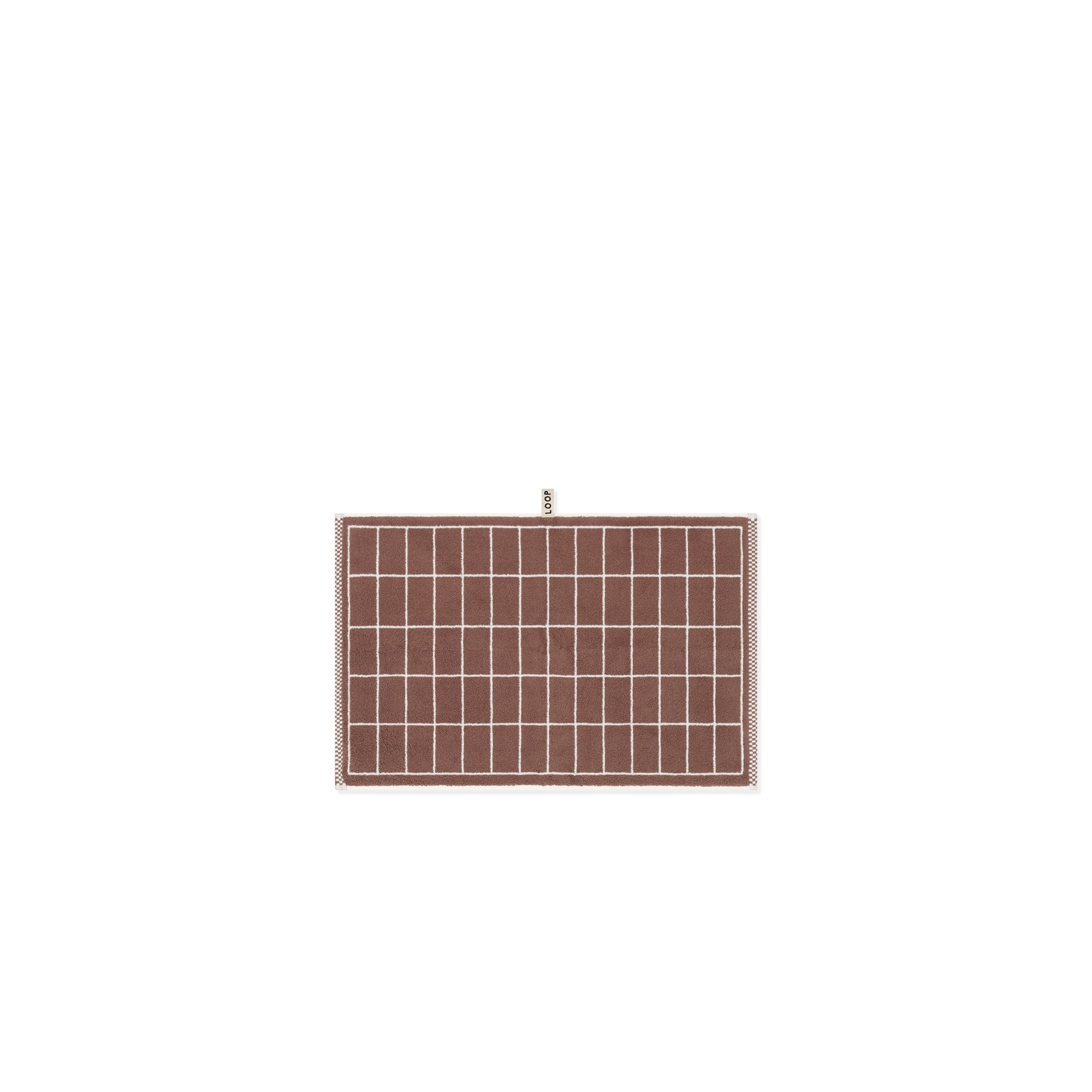 LOOP HOME hand towel - coffee/ivory - tile — view 3