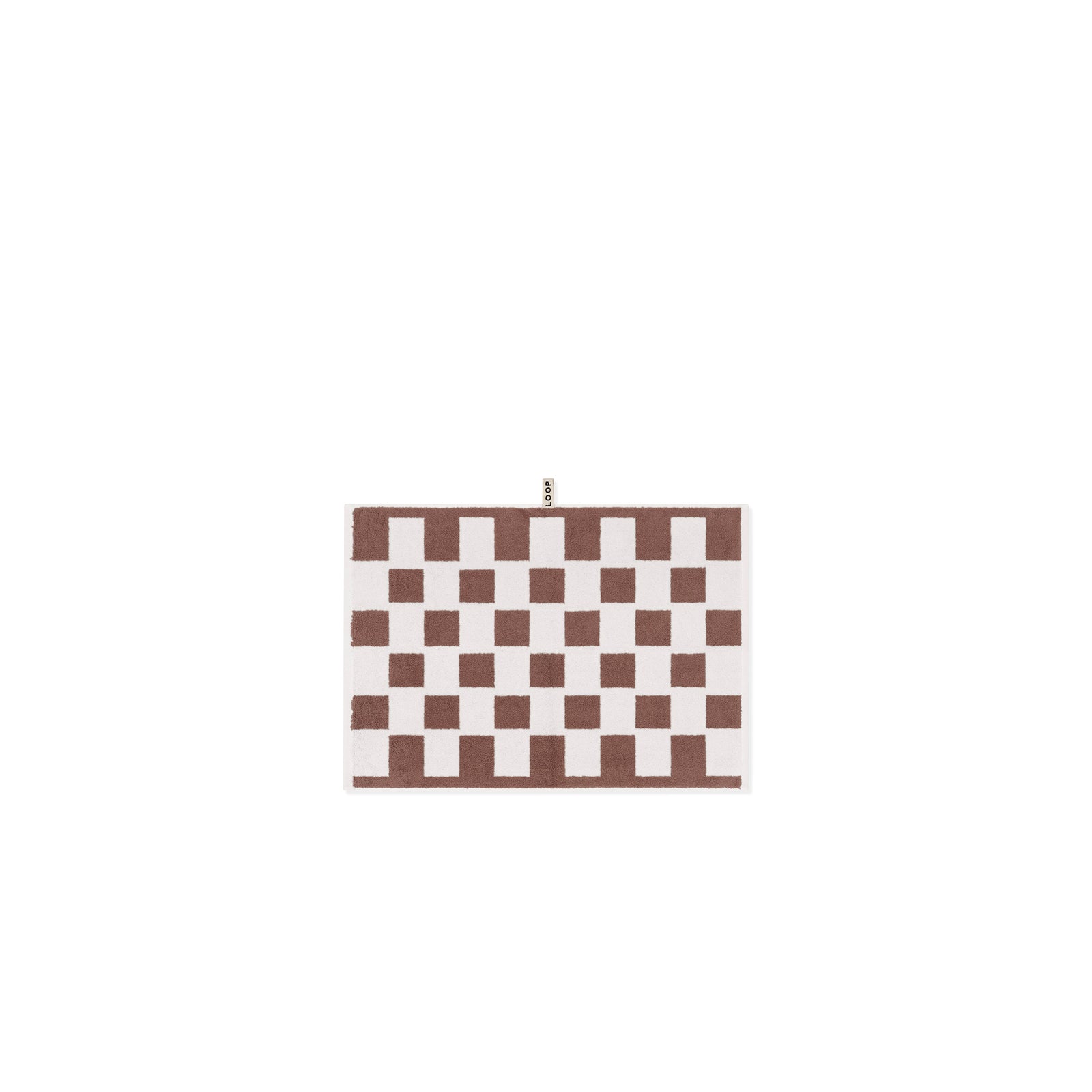 LOOP HOME hand towel - coffee/ivory - brick — view 3