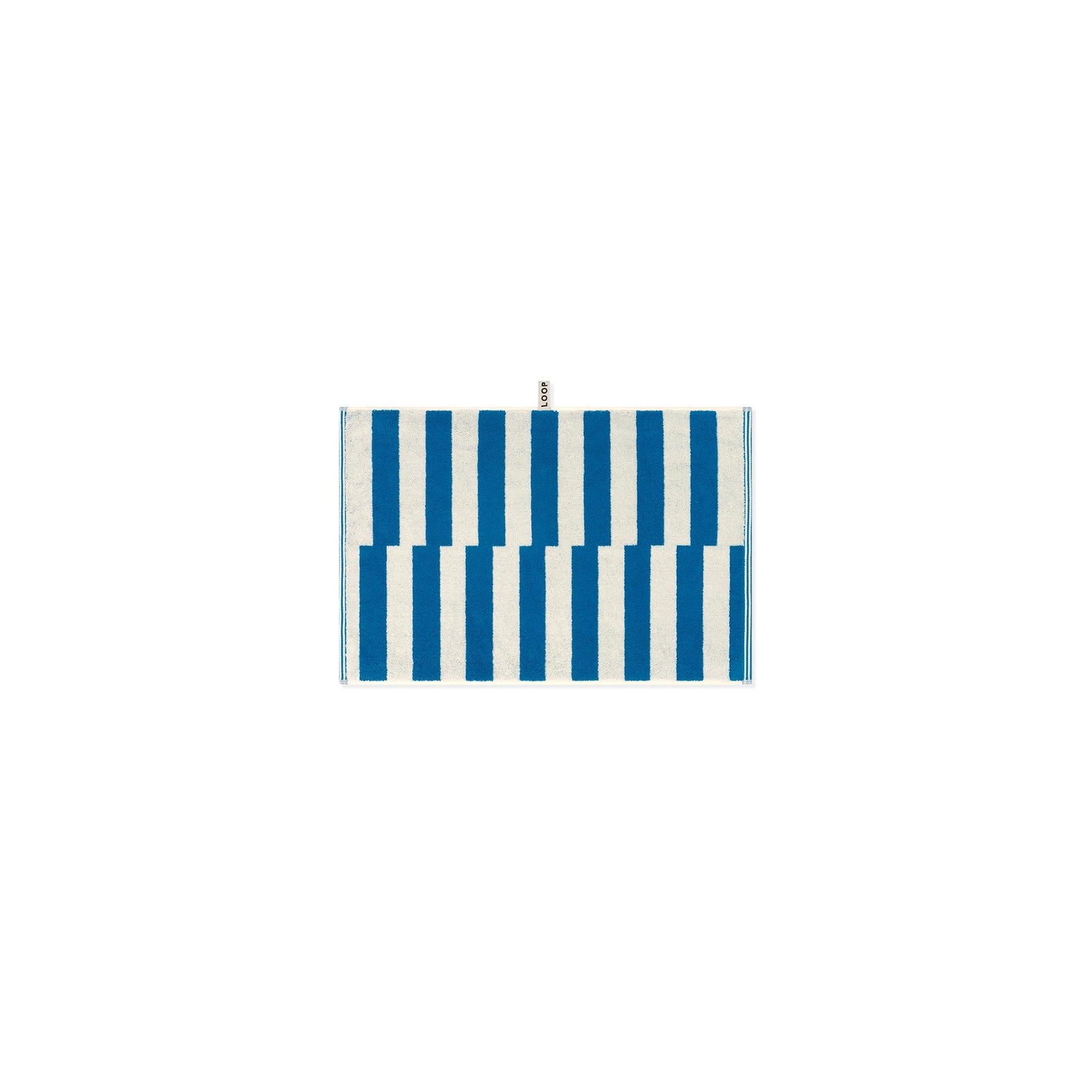 LOOP HOME hand towel - cobalt/ivory - shift — view 3