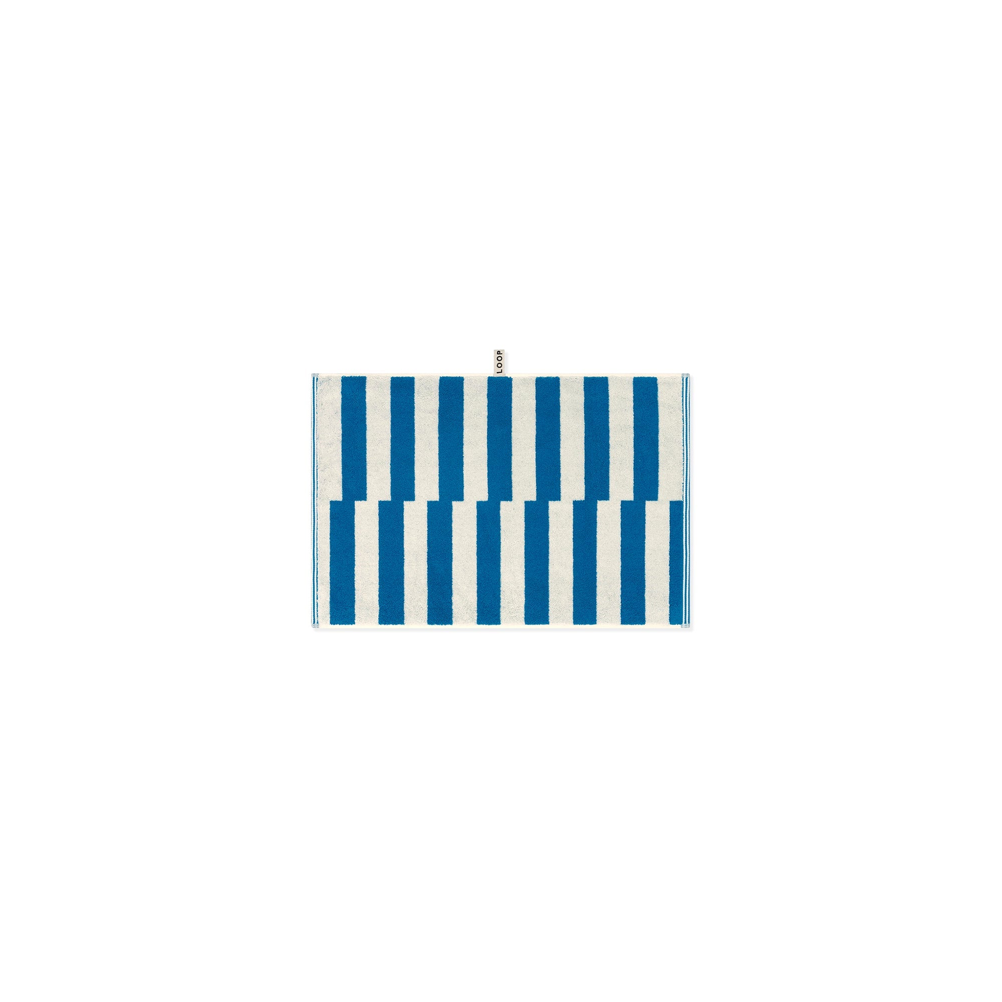 LOOP HOME hand towel - cobalt/ivory - shift — view 3