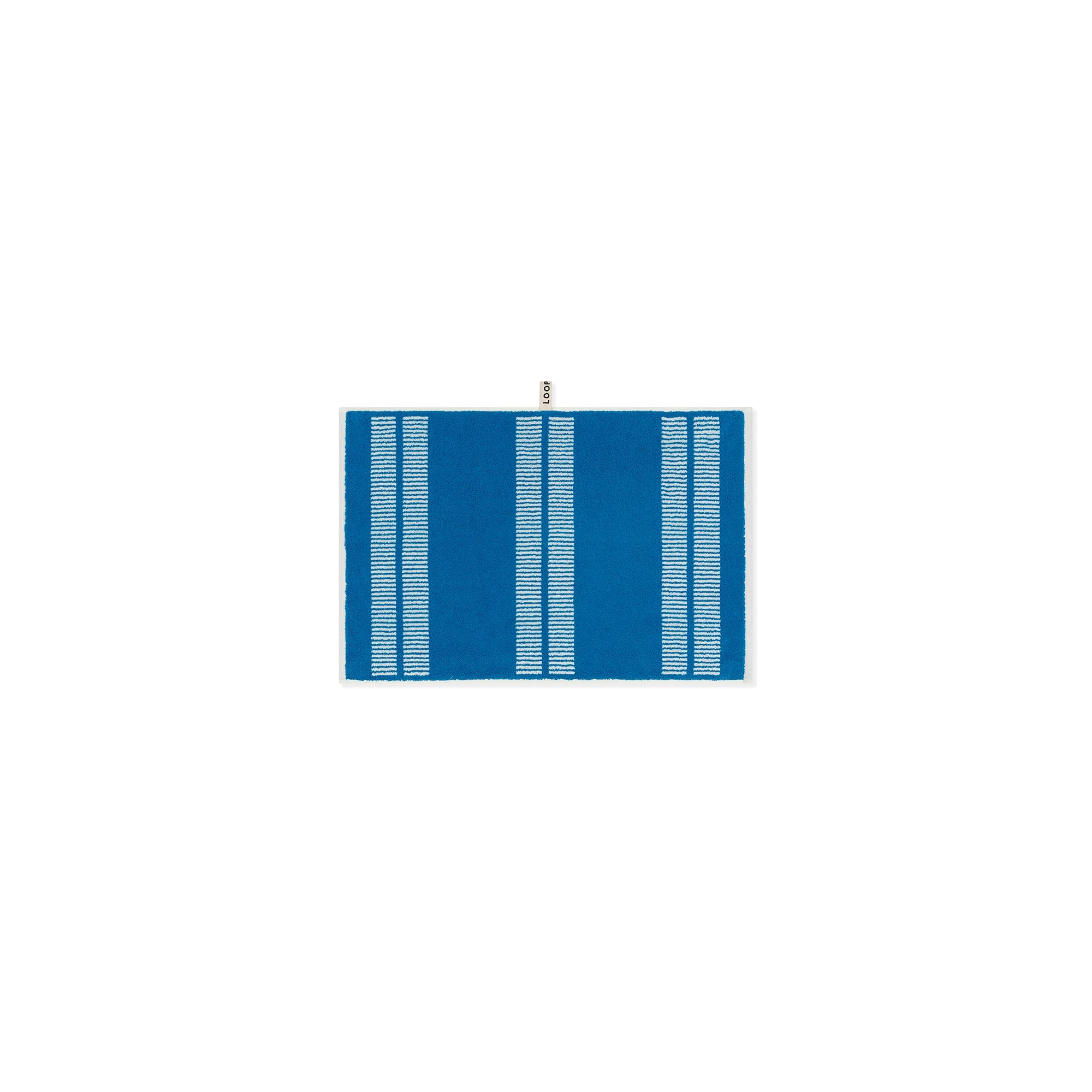 LOOP HOME hand towel - cobalt/ivory - dual dash — view 3