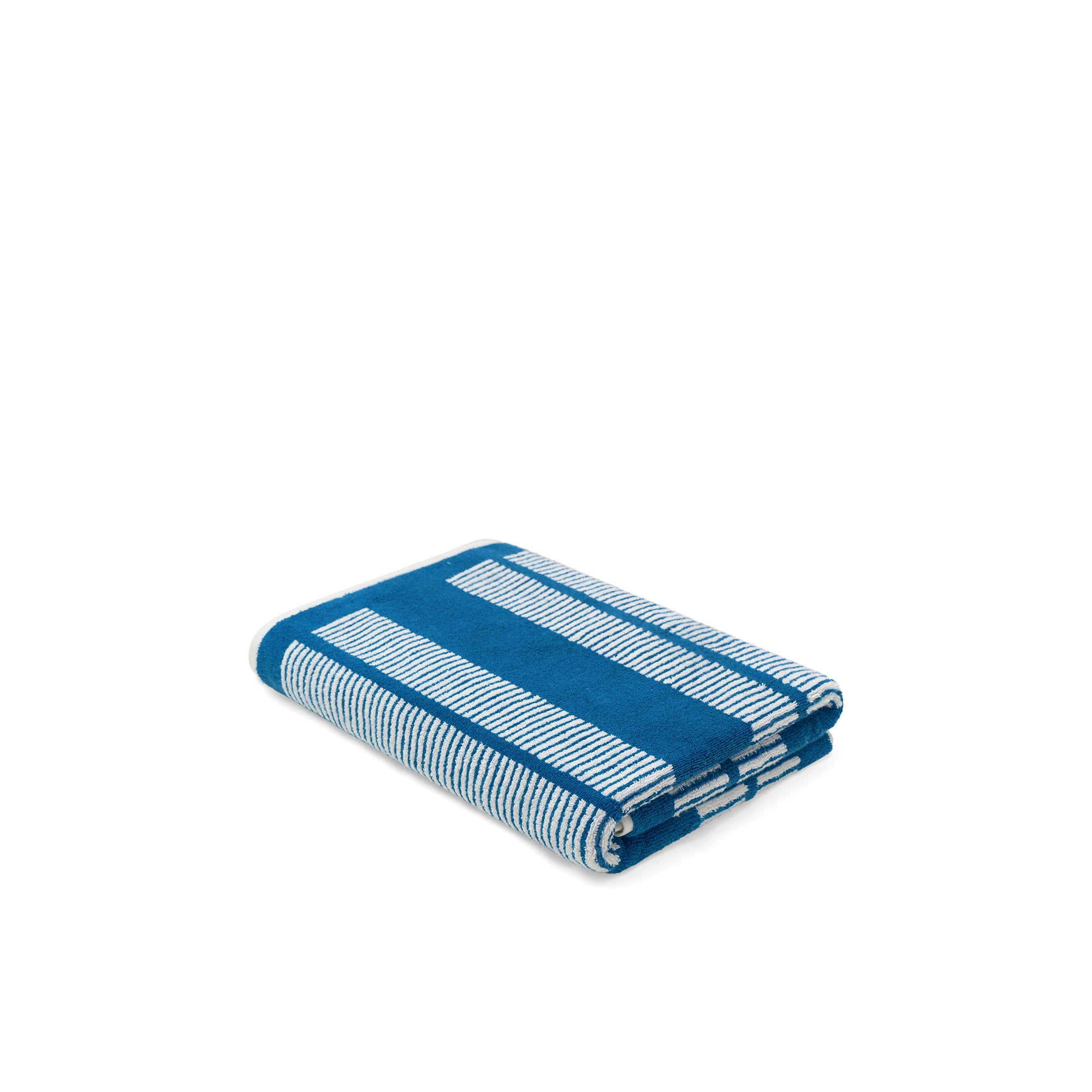 Bath Sheet - Cobalt/Ivory - Dual Dash