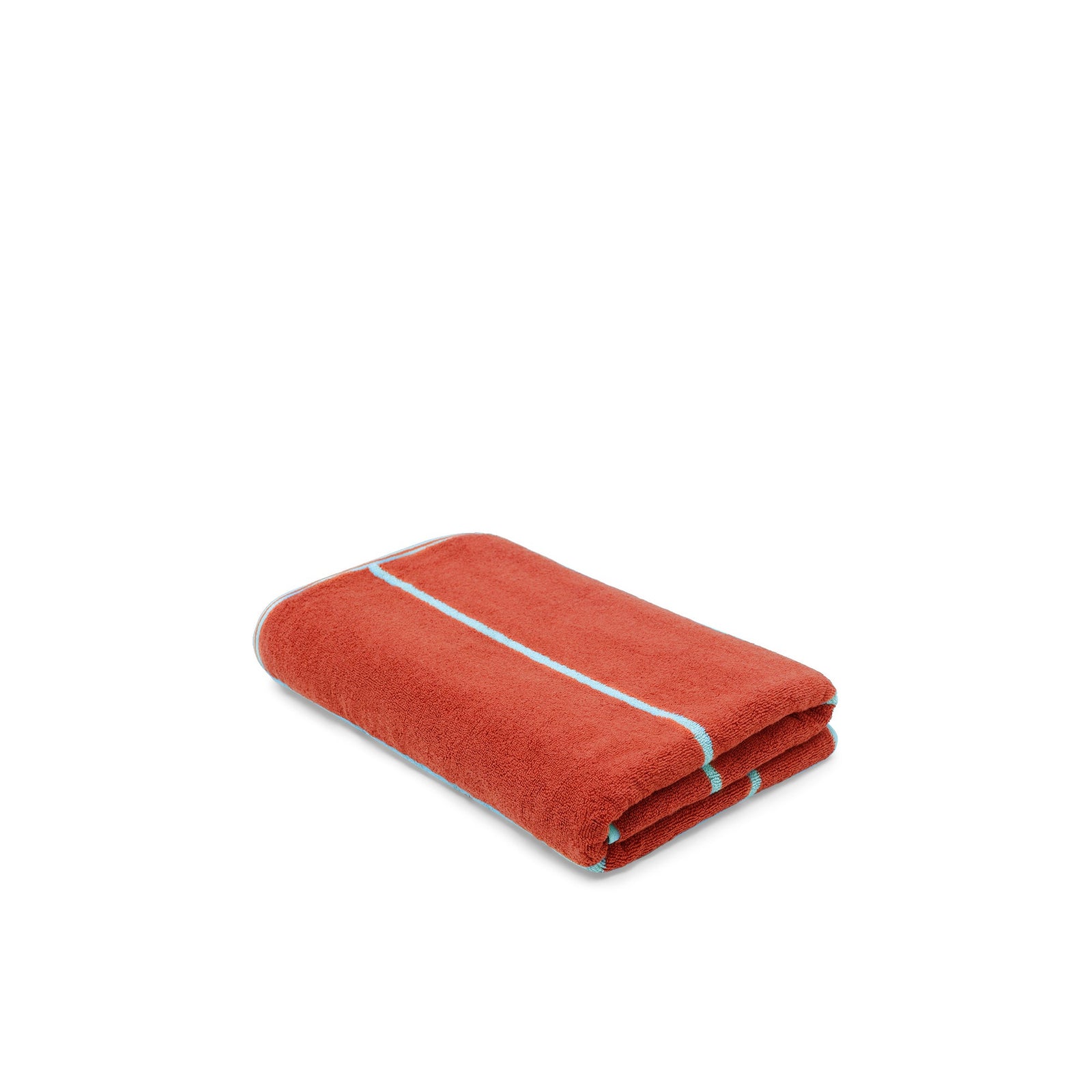 LOOP HOME bath sheet - terracotta/stone - pinstripe