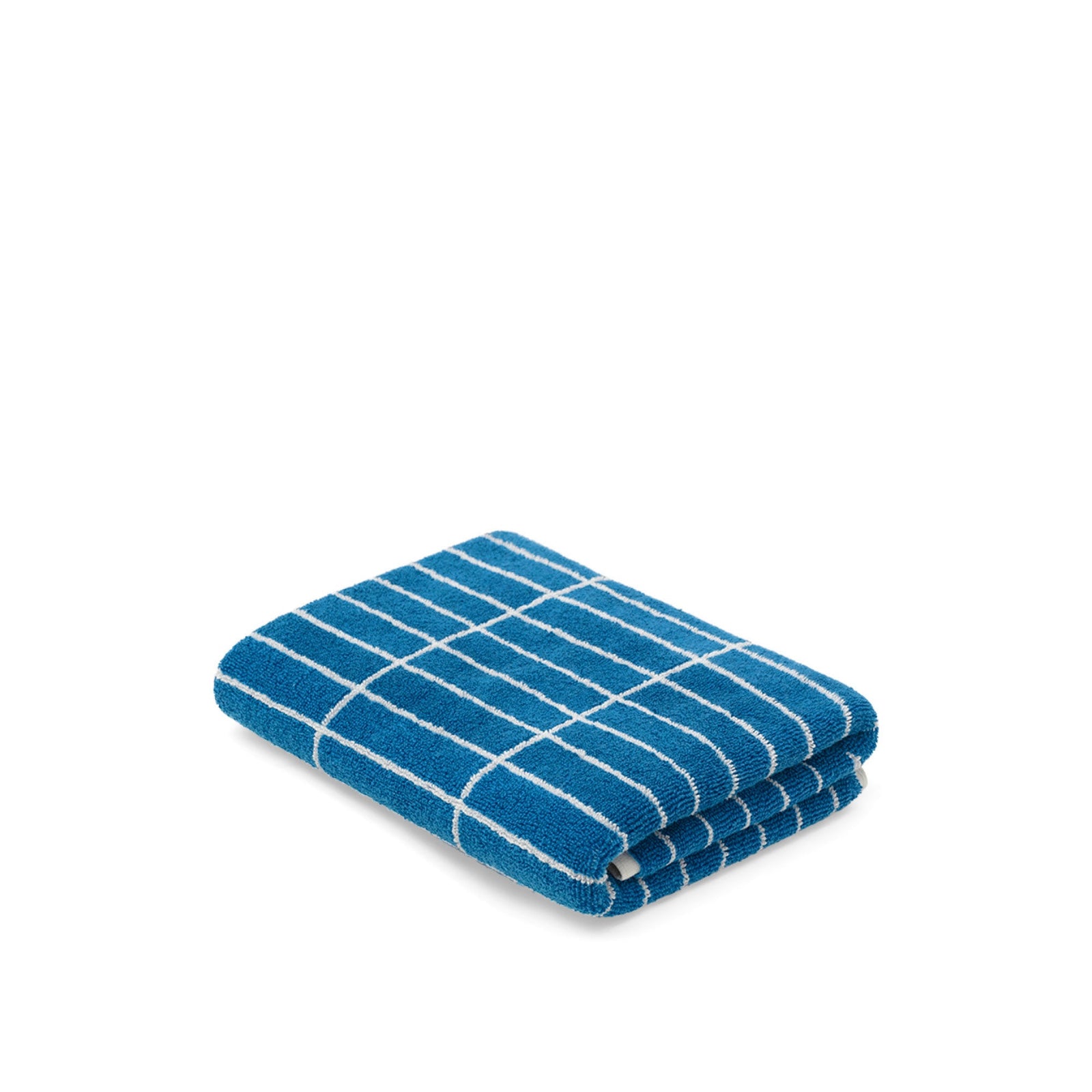 LOOP HOME bath mat - cobalt/ivory - tile