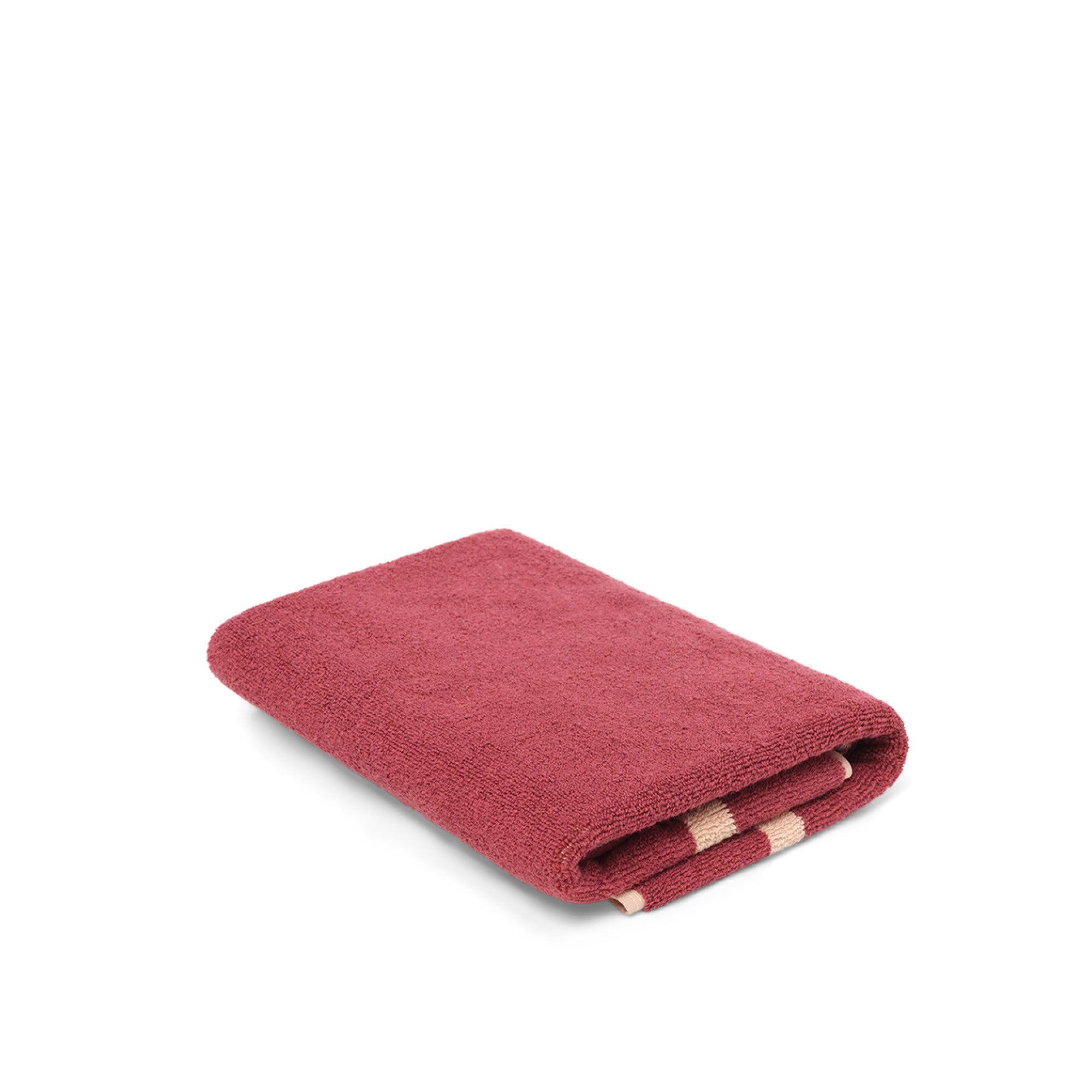 LOOP HOME bath mat - ruby/almond blush - pinstripe