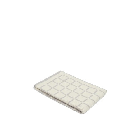 LOOP HOME bath sheet - butter/stone - grid