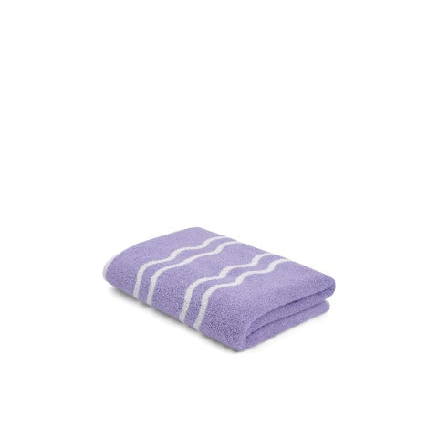 LOOP HOME bath sheet - lilac/ivory - wave