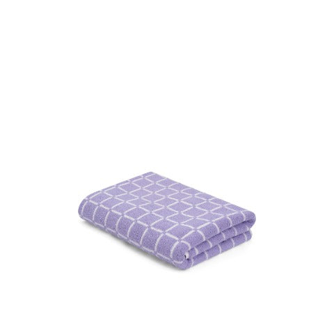 LOOP HOME bath sheet - lilac/ivory - grid