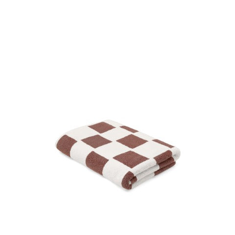 LOOP HOME bath sheet - coffee/ivory - brick