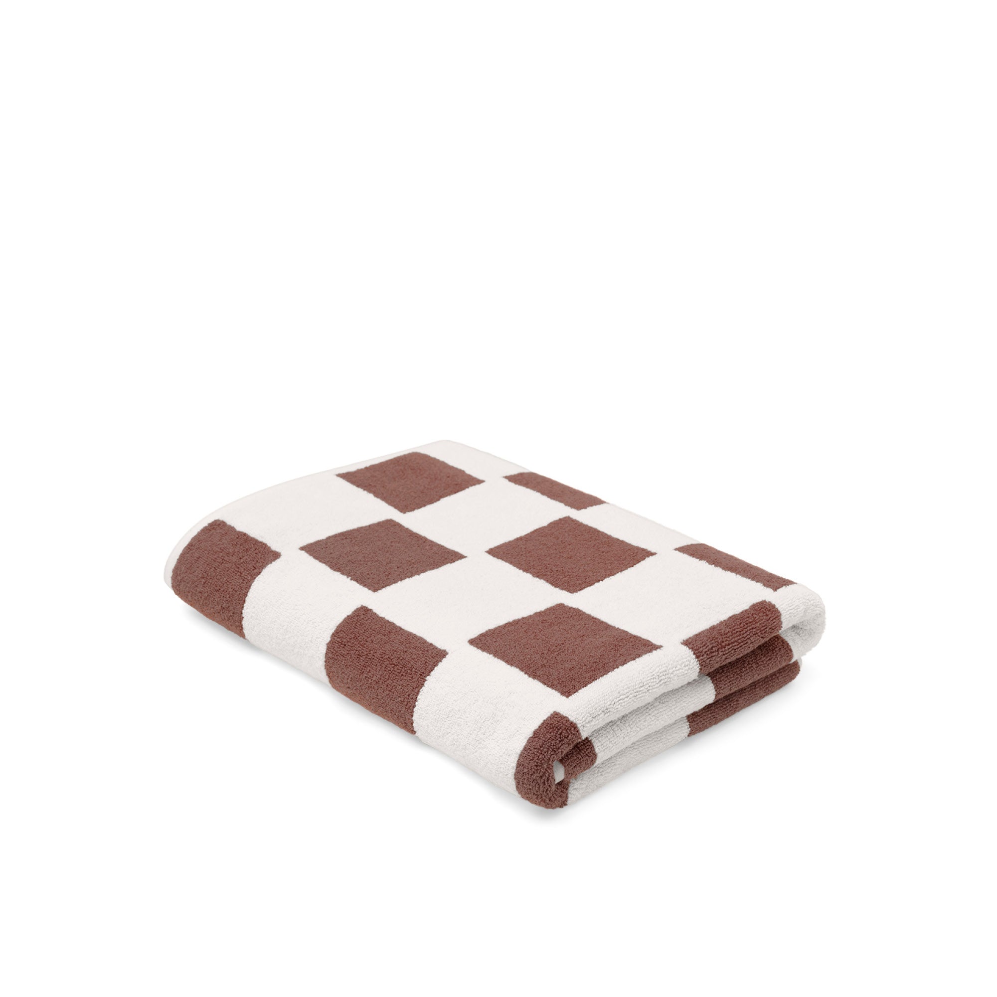 LOOP HOME bath sheet - coffee/ivory - brick — view 2