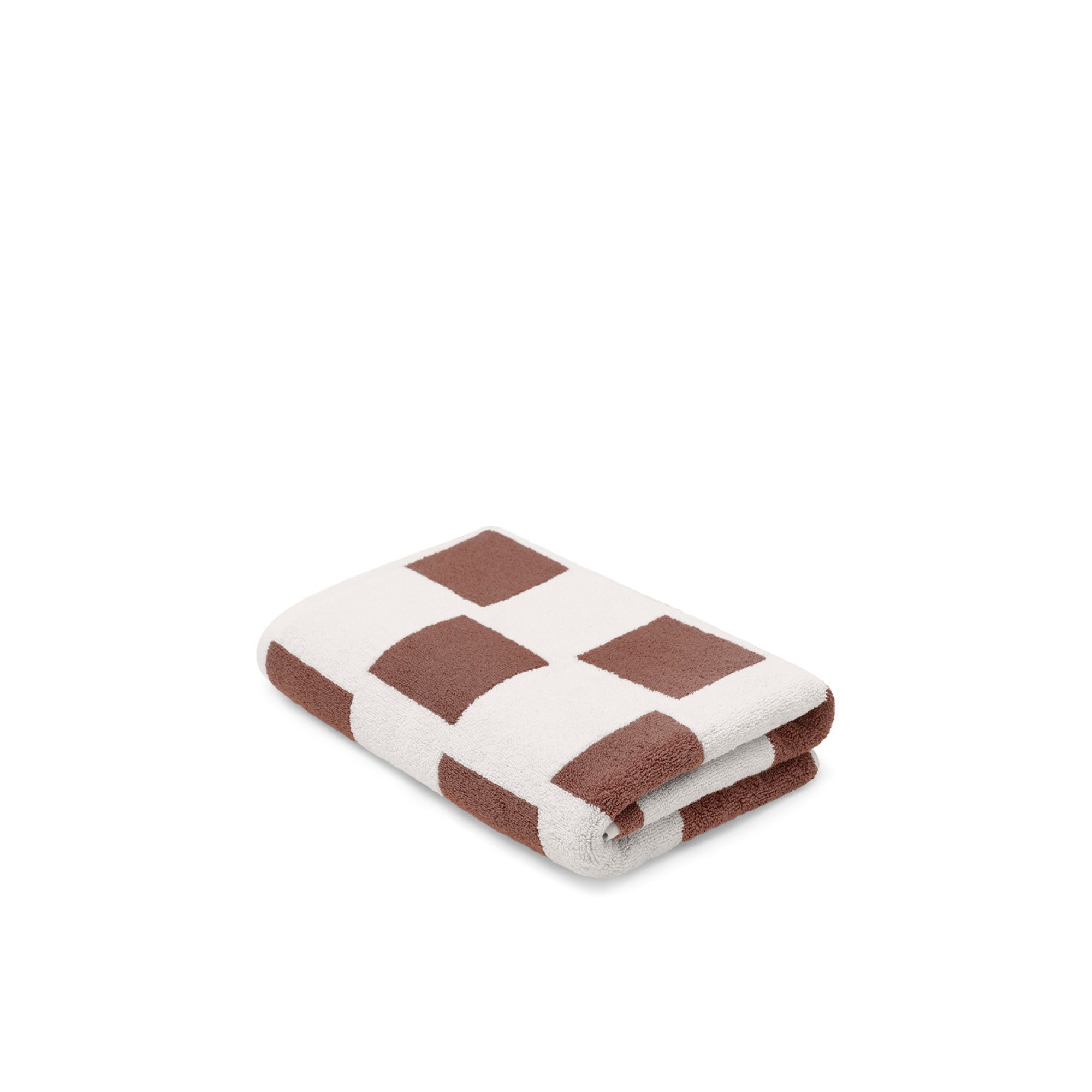 LOOP HOME bath towel - coffee/ivory - brick