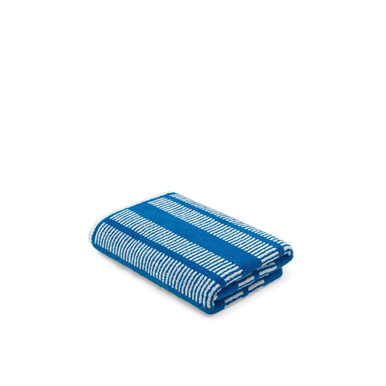 LOOP HOME bath towel - cobalt/ivory - dual dash